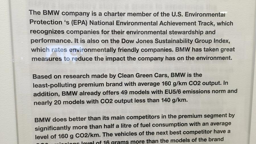 BMW's Environmental efforts.