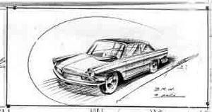 Michelotti Drawing of BMW 700