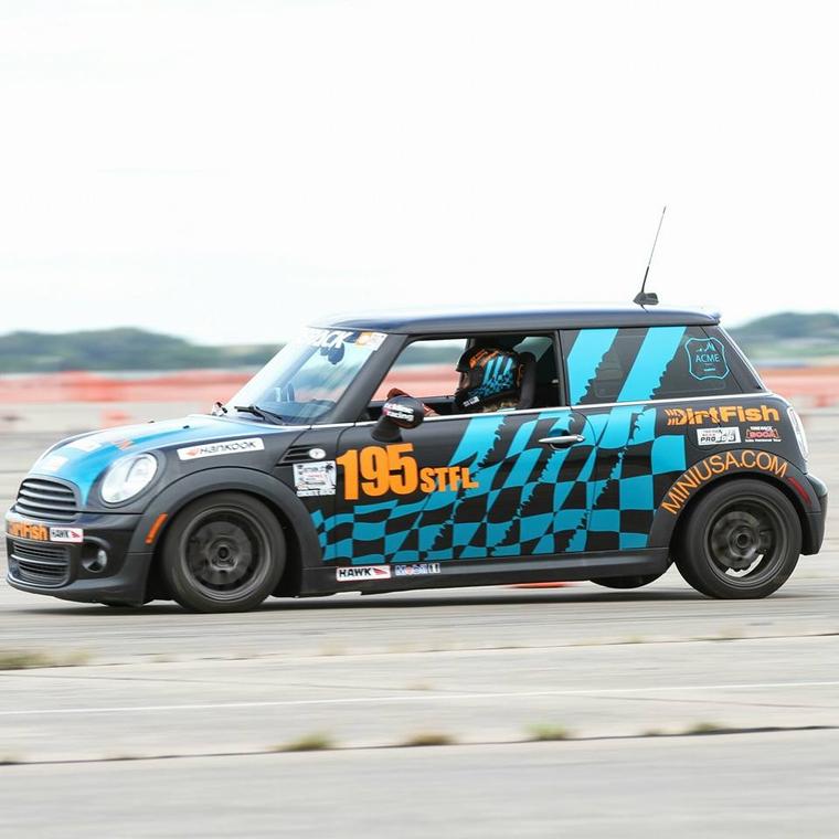 Autocrossing a Mini.