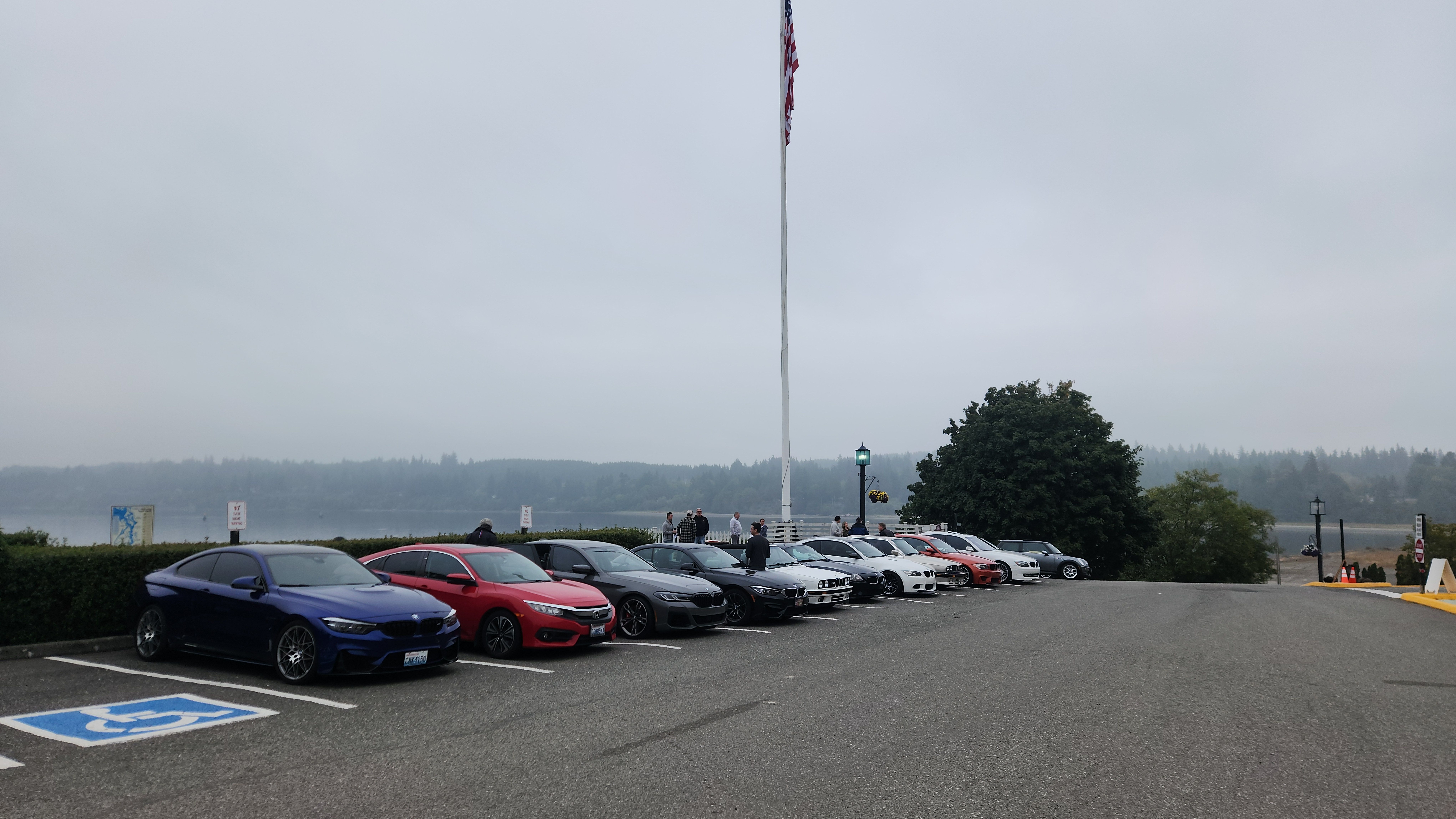 BMWs at Port Gamble. Photo by the author. 
