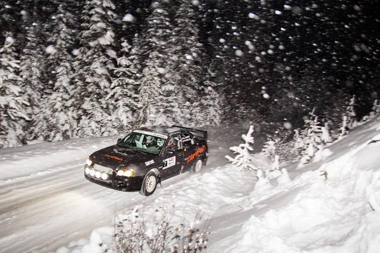 Through the snow and dark.