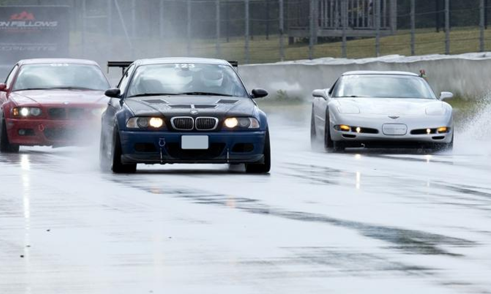 Cars at an HPDE at Pacific Raceways.