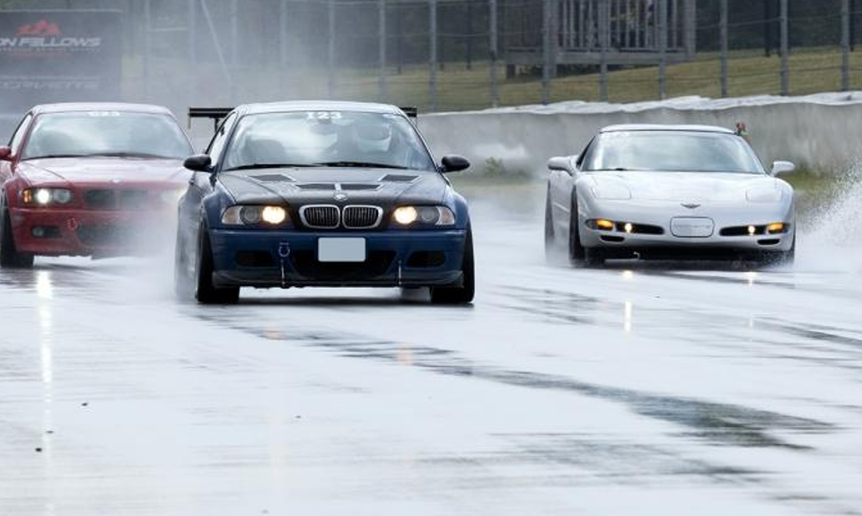 Cars at an HPDE at Pacific Raceways.