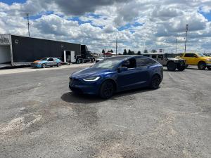 Tesla X at racetrack