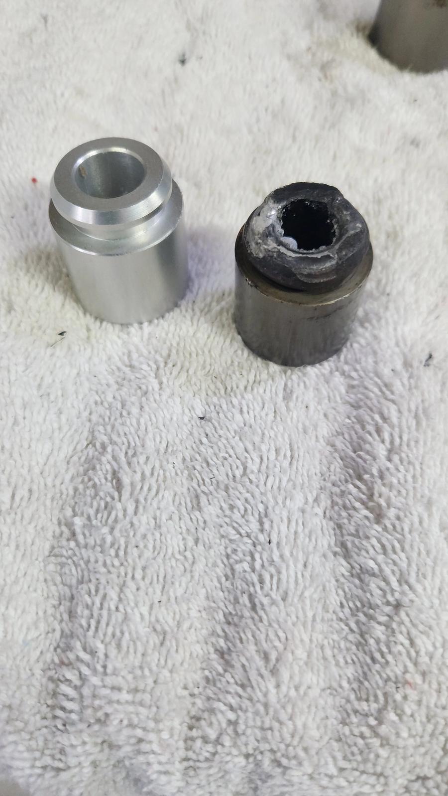 Piston damage.
