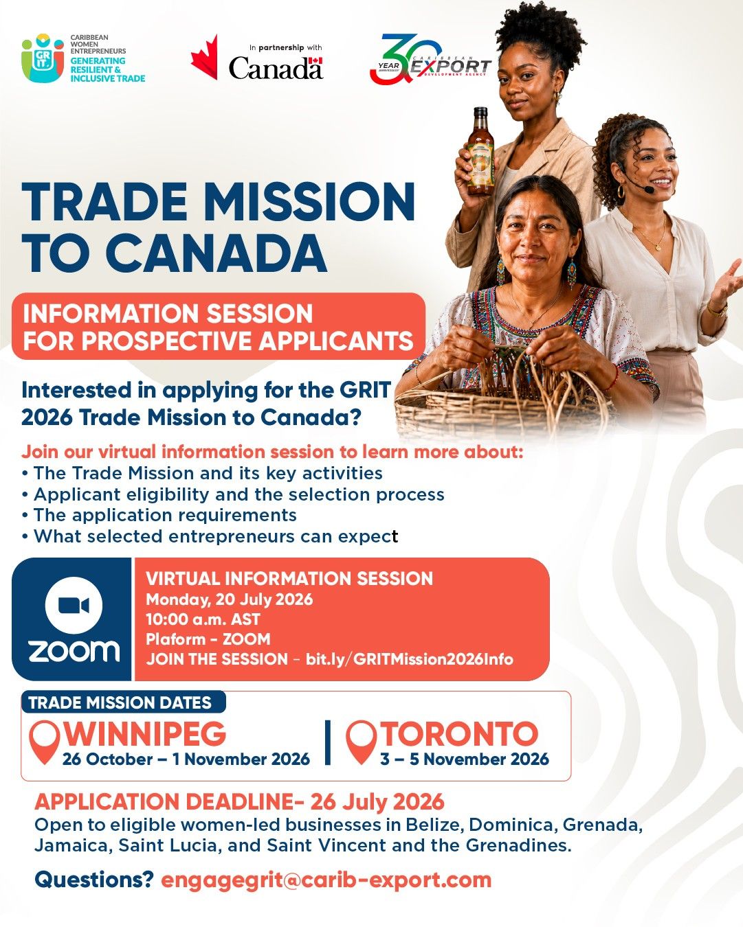 Information Session on GRIT Trade Mission to Canada