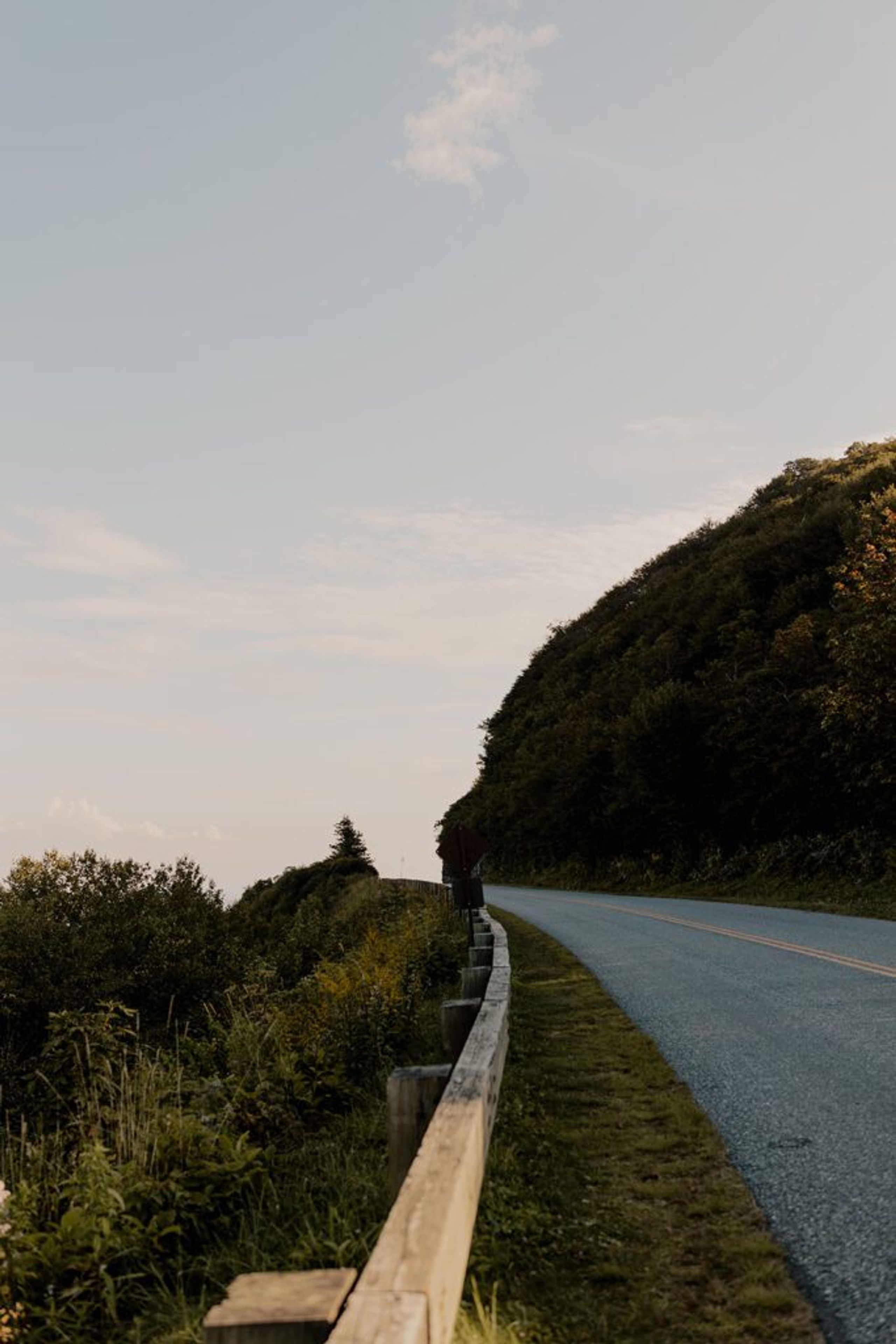 Winding road at Craggy Gardens, ideal for adventurous engagement photos.