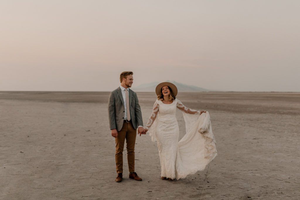 great saltair salt flats utah elopement photography