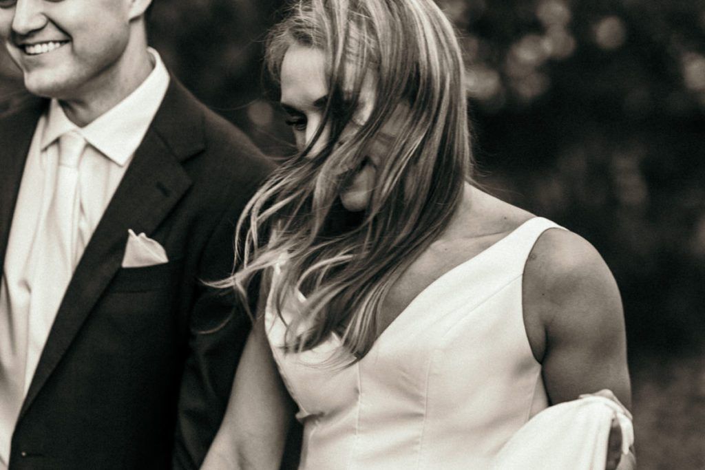black and white elopement photography