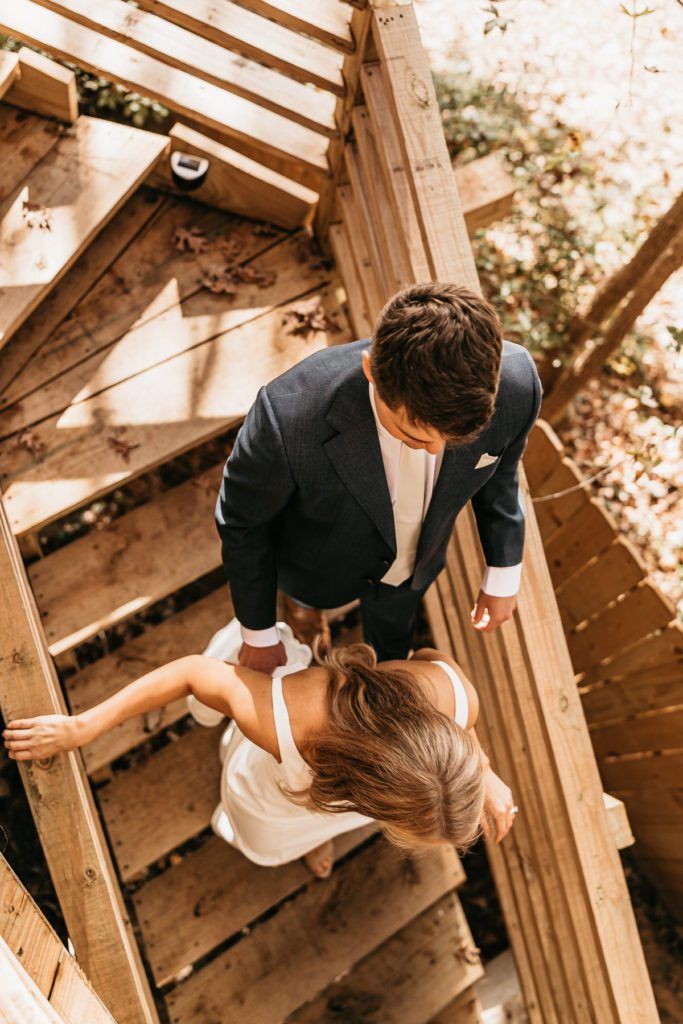 atlanta treehouse elopement microwedding airbnb photography