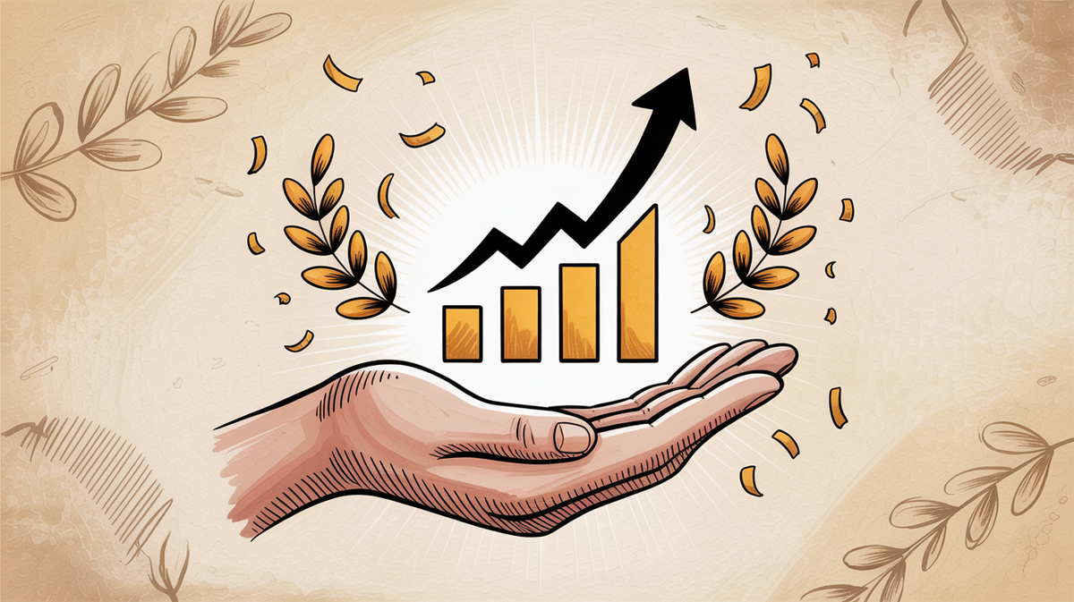Career success and growth illustration showing professional achievement and portfolio impact
