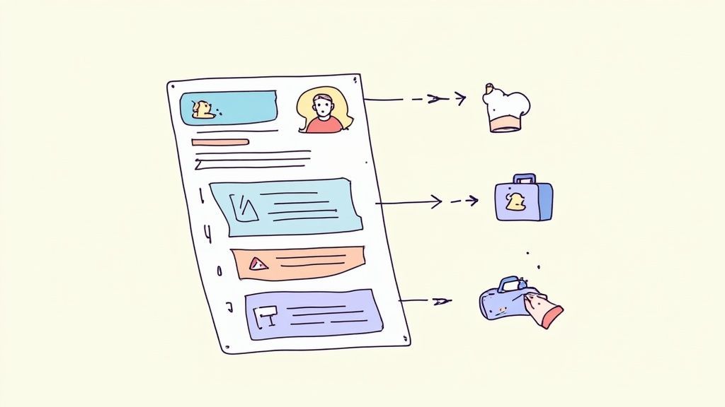 An example of a skills-first resume for a career changer, highlighting the prominent skills section at the top.