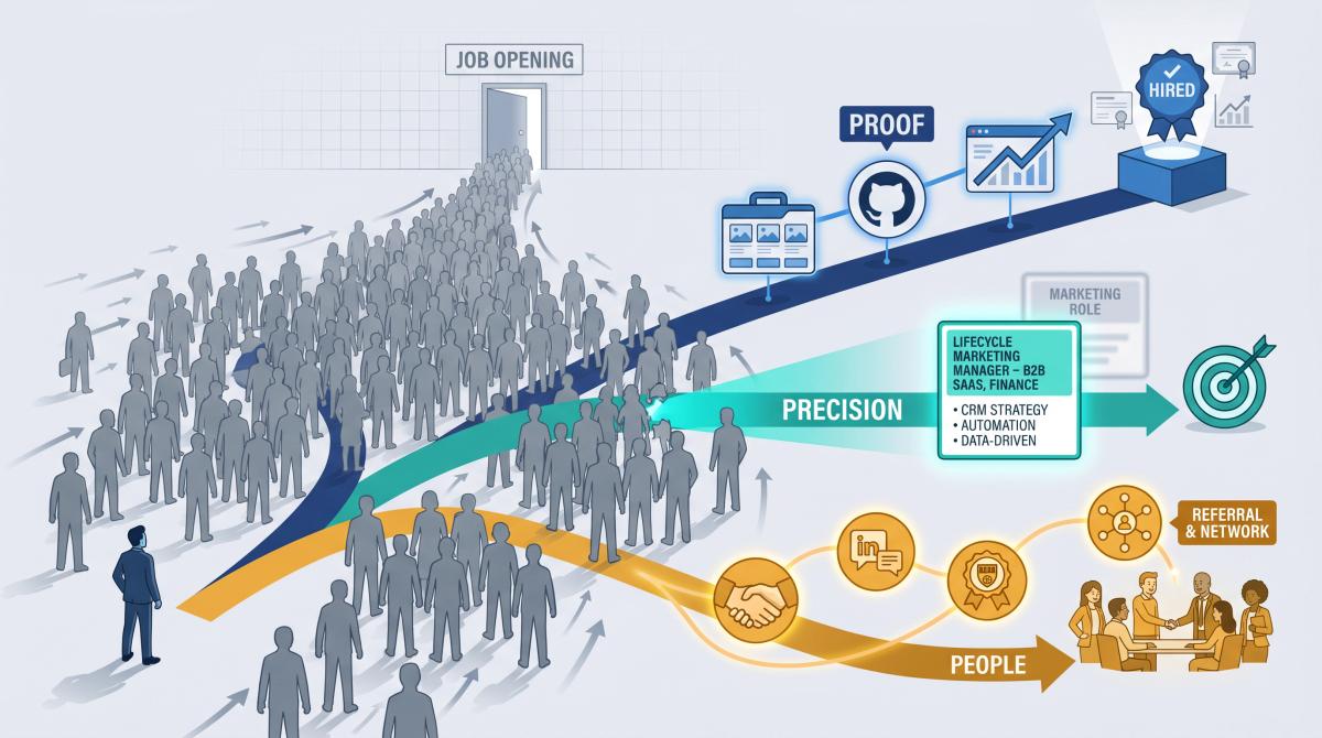 Three job search strategies for a tough 2026 market: building proof, narrowing targeting, and creating human visibility