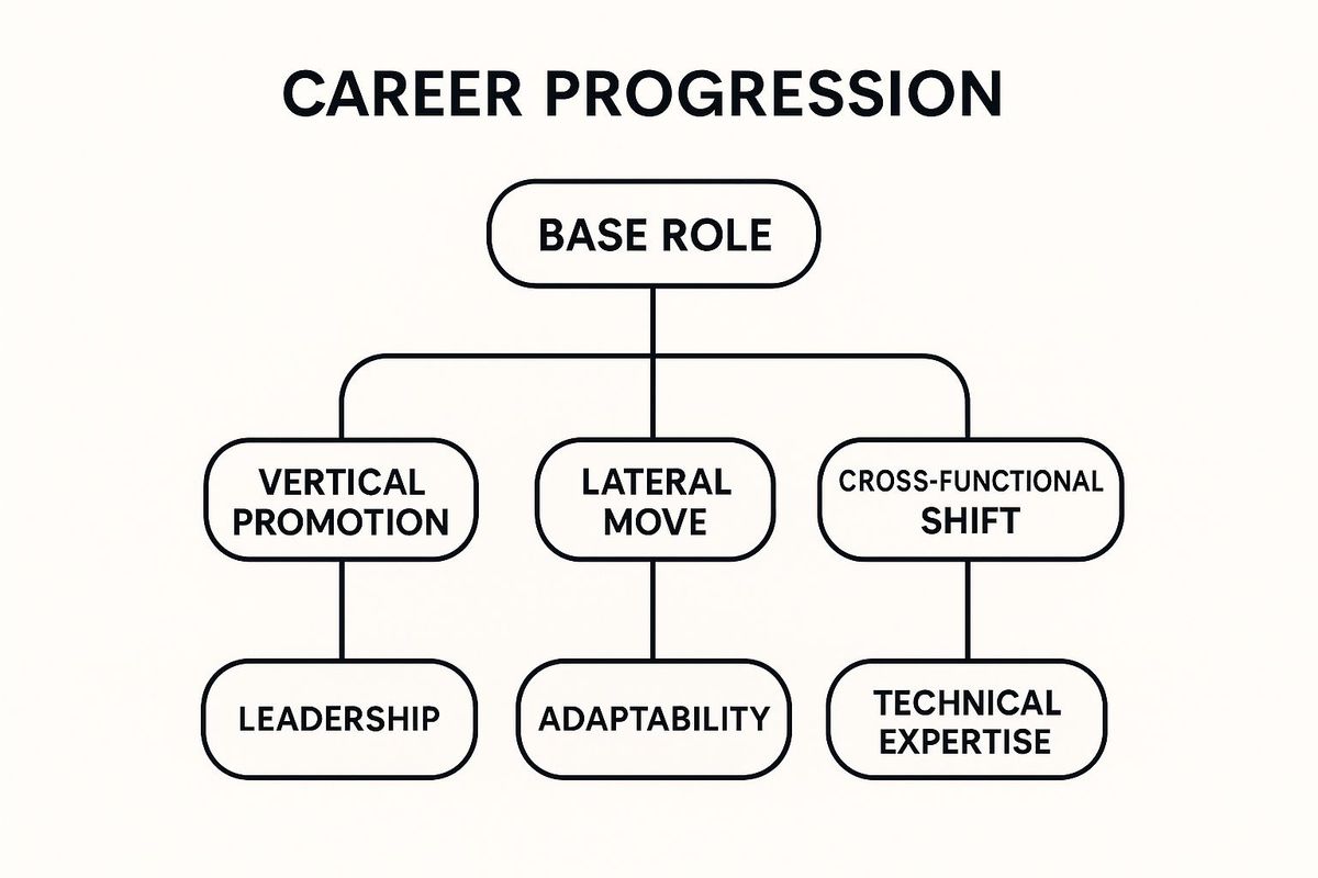 Infographic showing key data about Career Pathway Roadmap Template