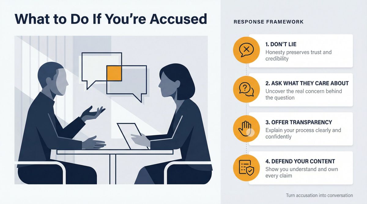 Four-step framework for responding professionally when employers question AI use in job applications