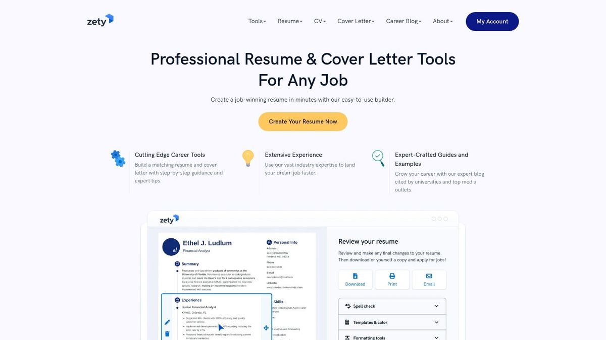 Zety ATS-Optimized Resume Templates