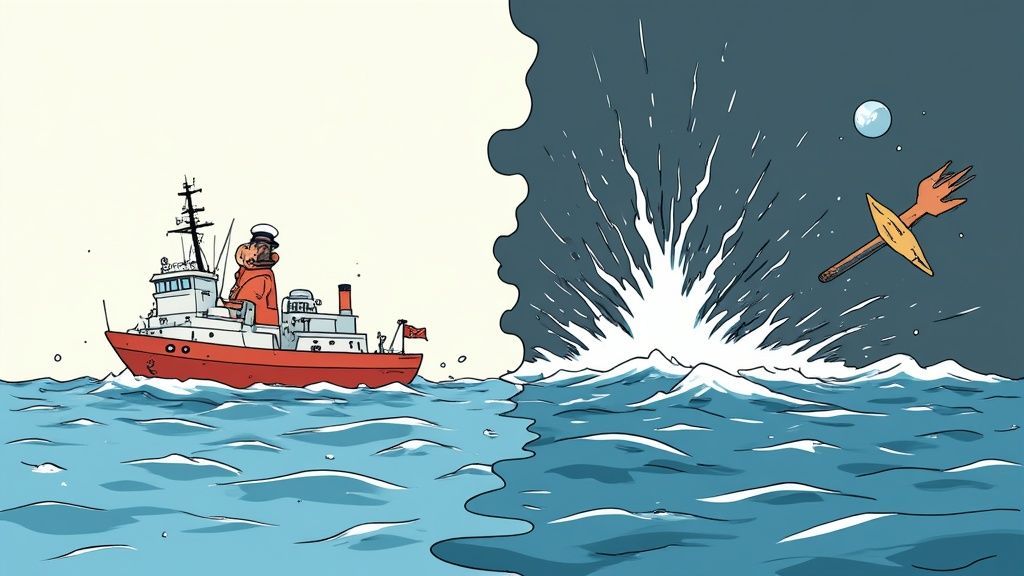 Life at sea on a cargo ship