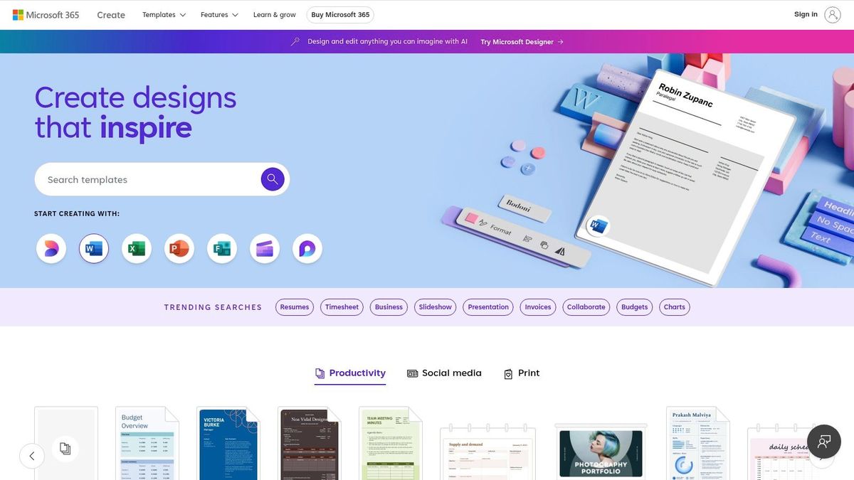 Microsoft Office Resume Templates (ATS-Friendly Options)