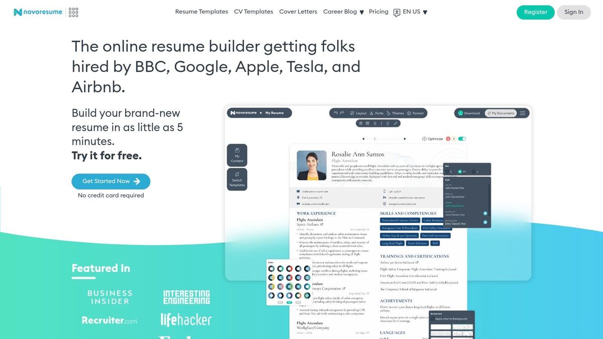 Novoresume ATS-Friendly Resume Template
