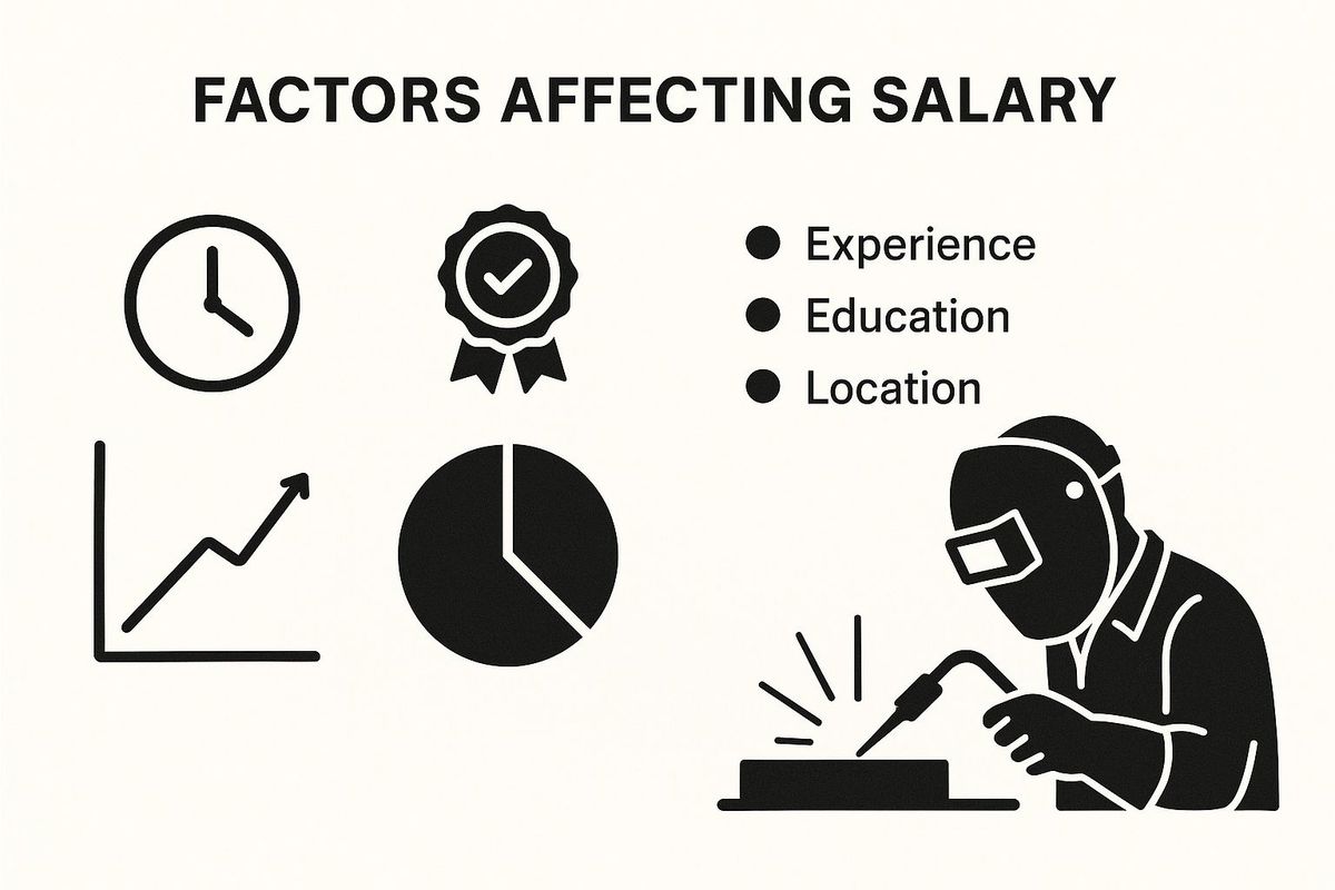 Infographic about underwater welding salary
