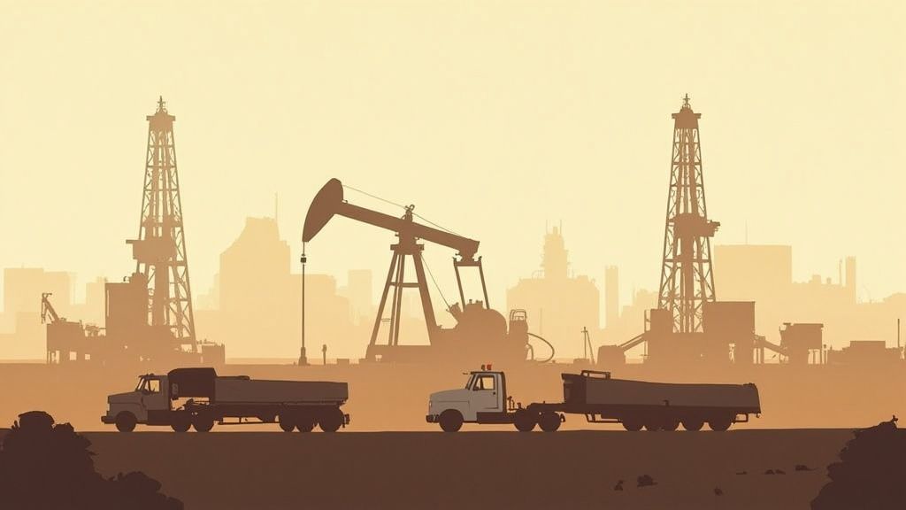 Workers in the oilfield