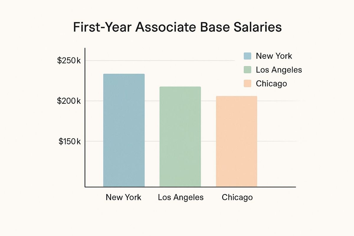 Infographic about big law salary scale