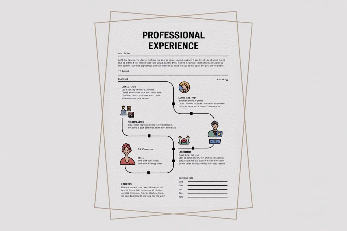 Illustration of combination resume format showing hybrid approach with both skills section and chronological work history