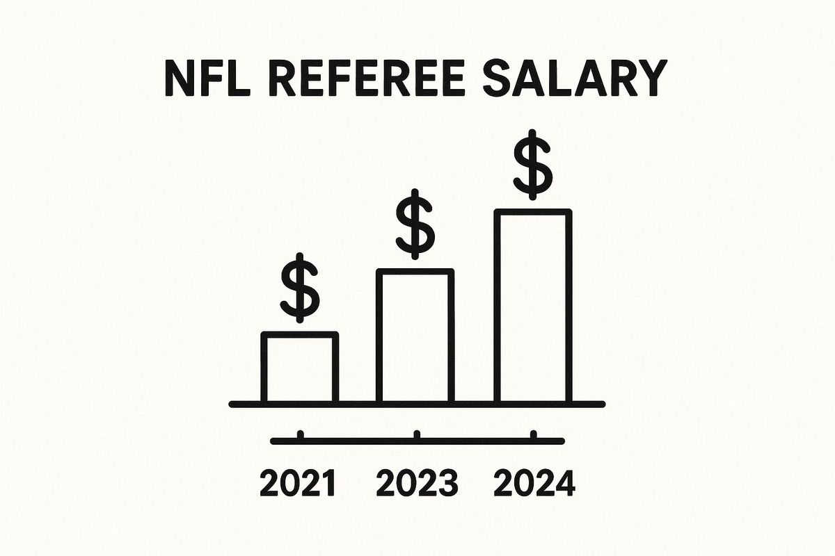 Infographic about nfl referee salary