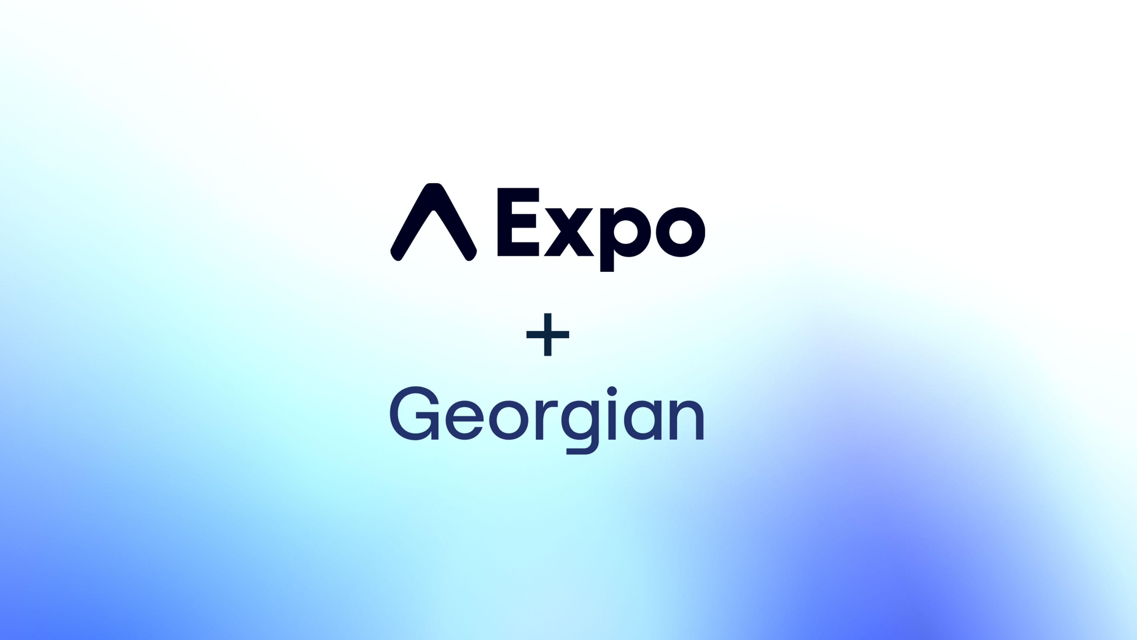 Expo logo and text "Expo + Georgian" on a gradient background.