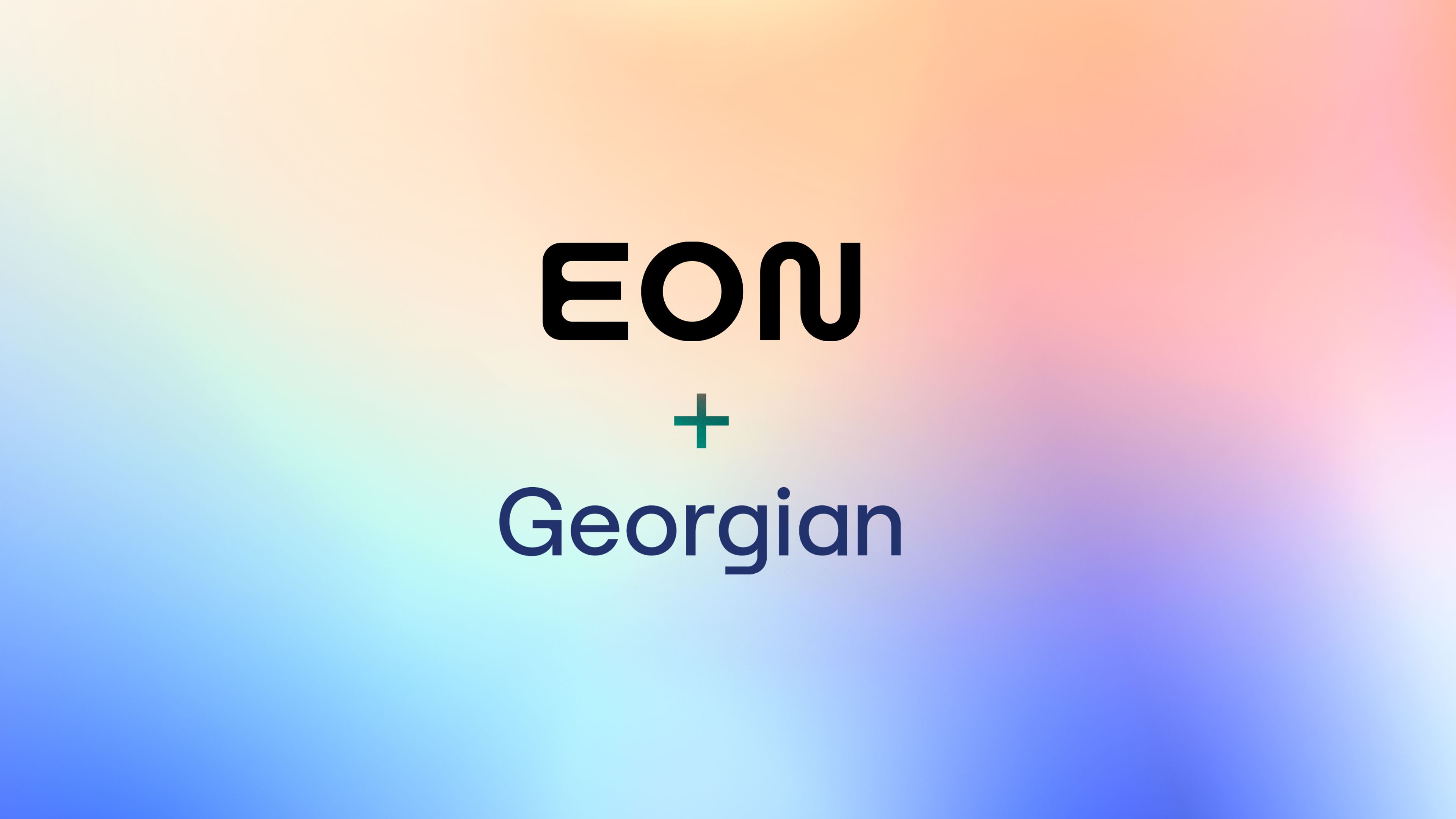 Text "EON + Georgian" on a colorful gradient background.