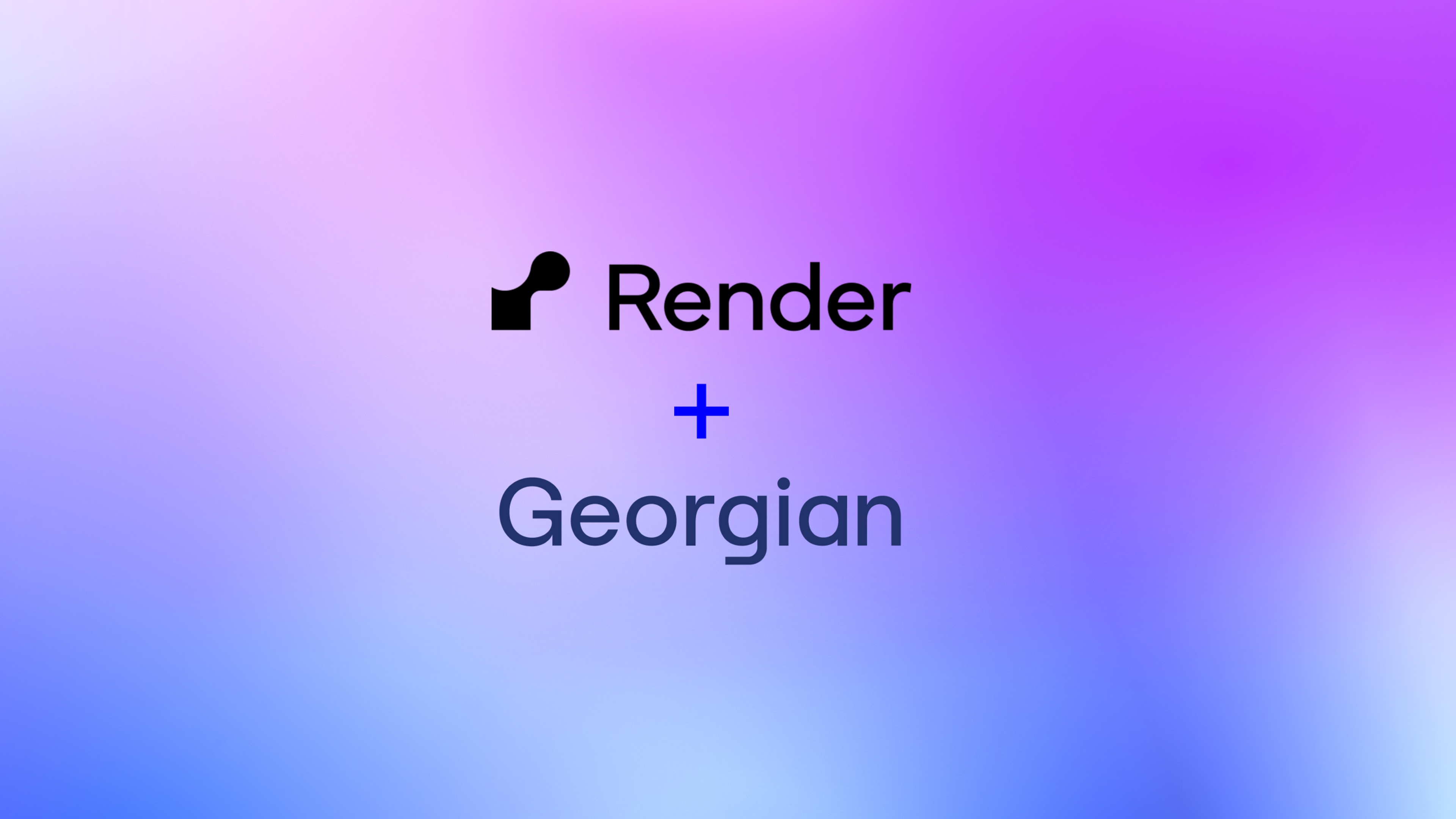 Render logo and text 'Render + Georgian'.