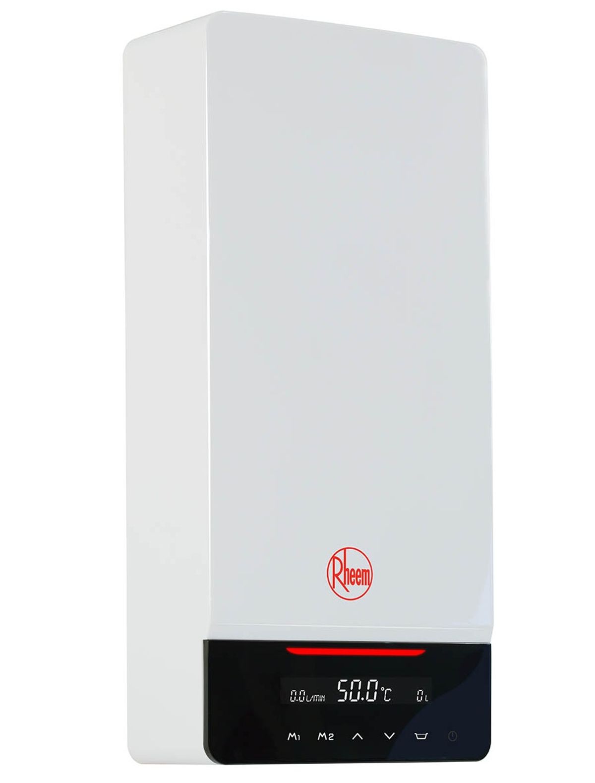 A wall-mounted Rheem continuous flow hot water system