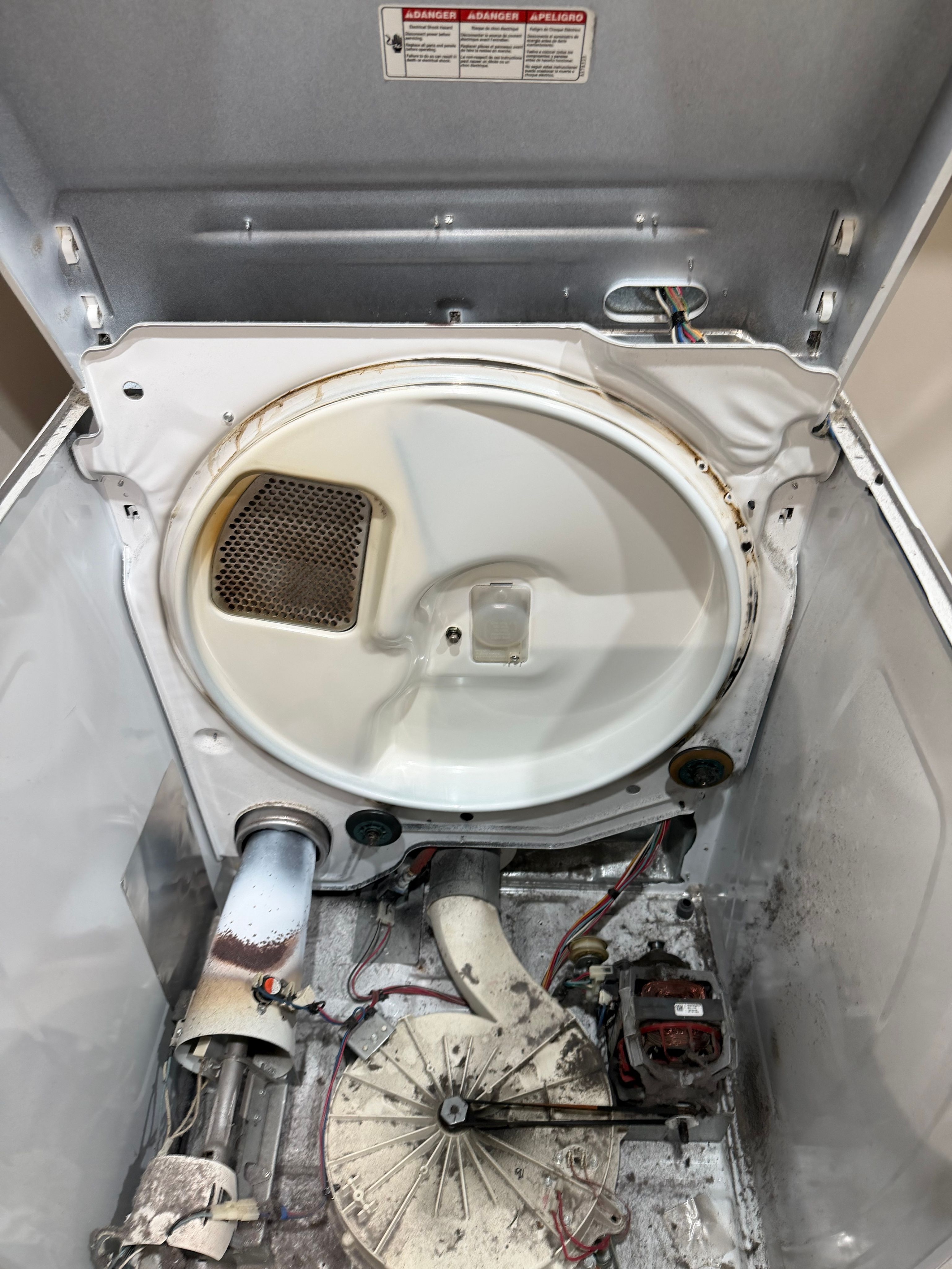 A Noisy Dryer Fixed With New Drum Rollers and a Cleaning in Naperville (photo 2)