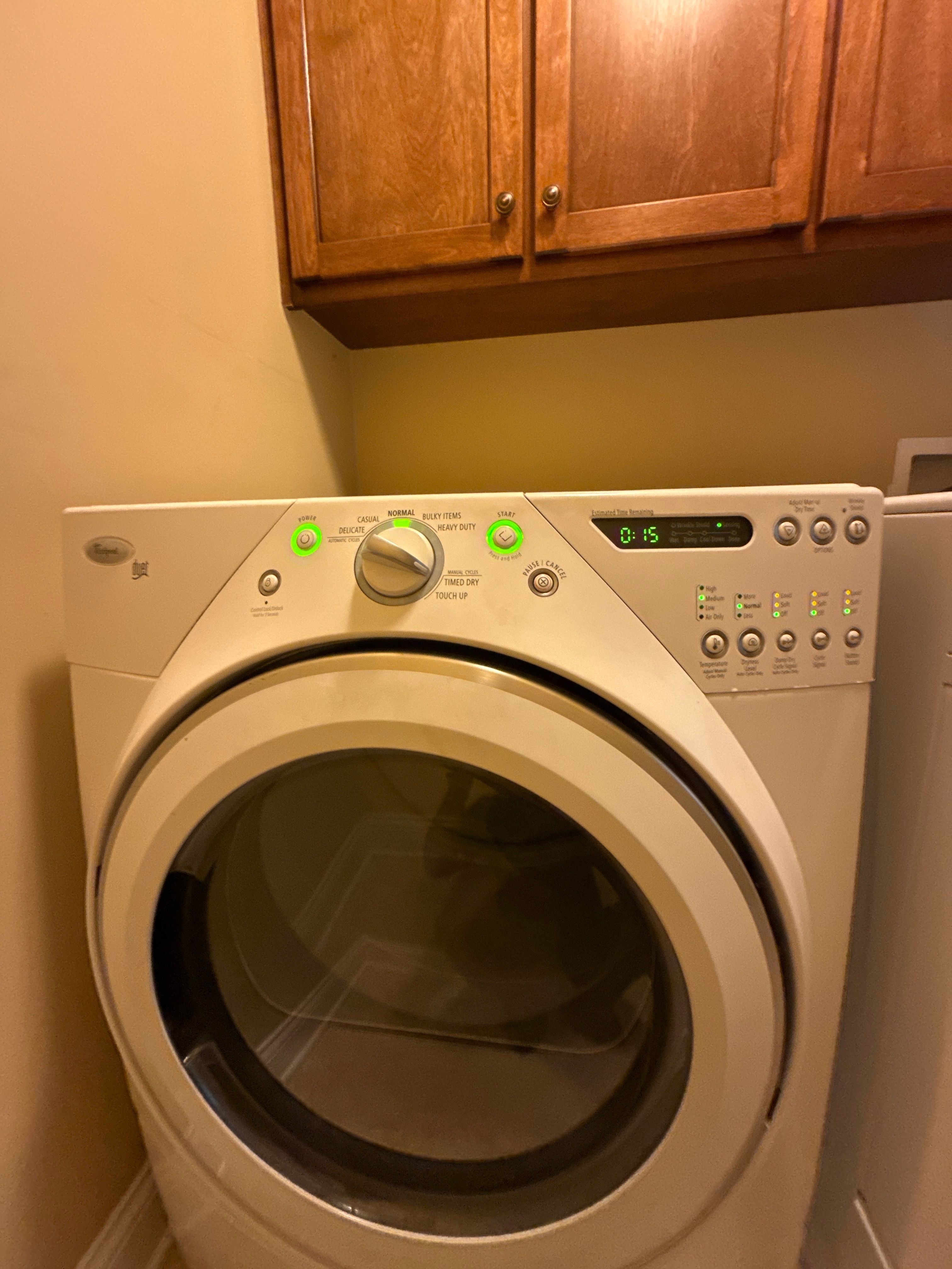 A Whirlpool Gas Dryer Not Drying and Making Noise in Orland Park (photo 2)
