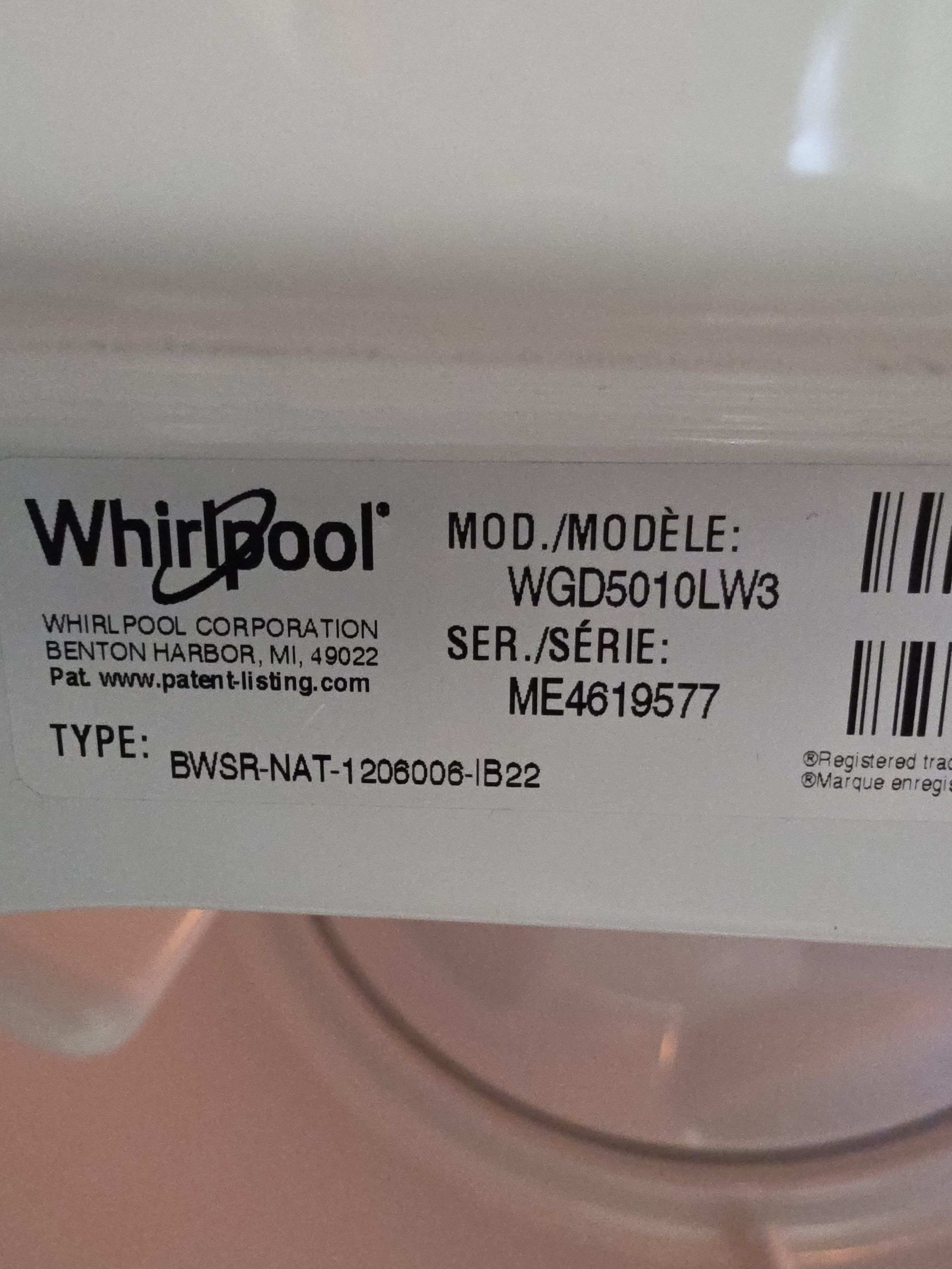 A Whirlpool Dryer That Would Not Start on a Bad Door Switch in Pasadena (photo 2)