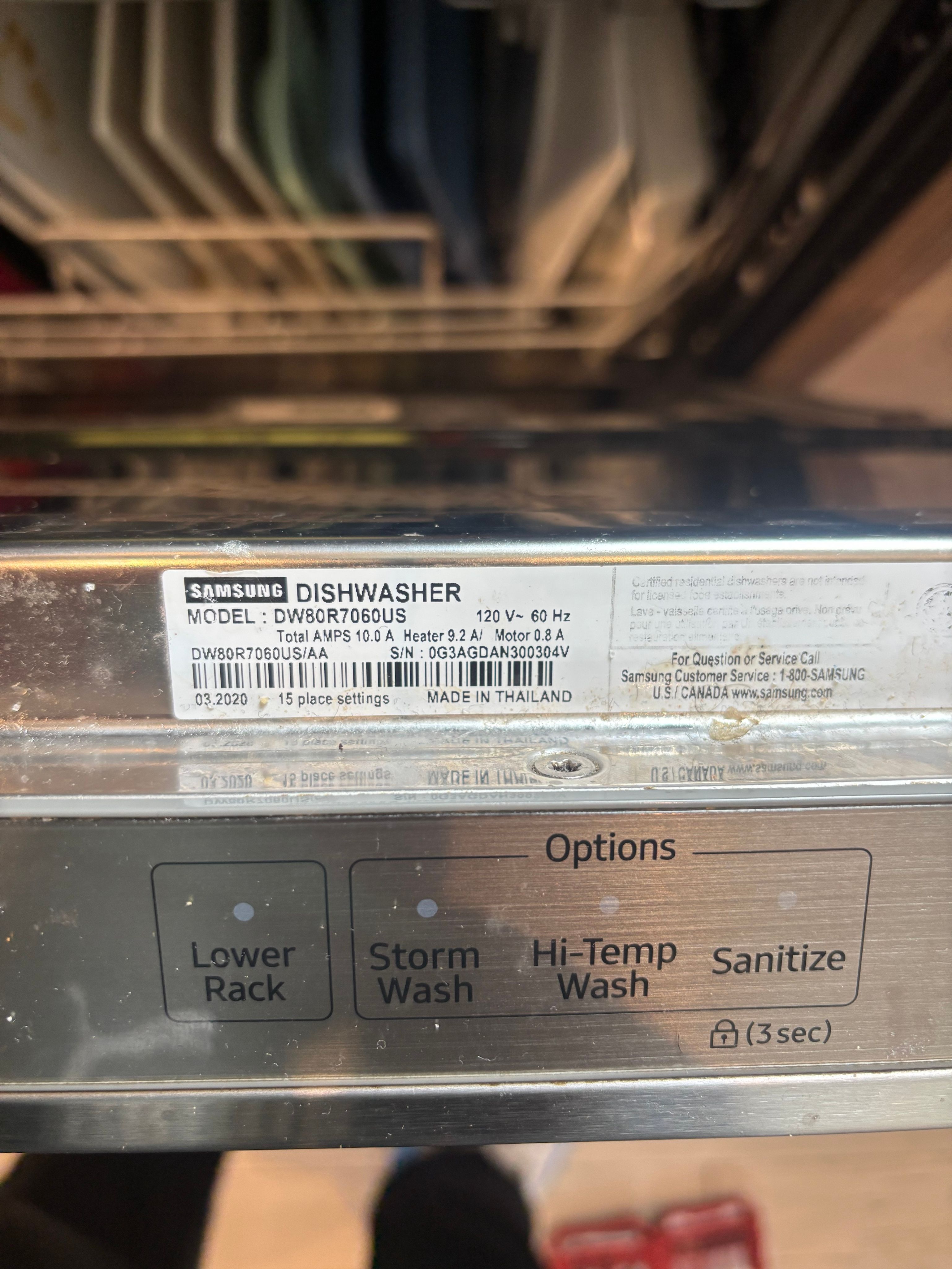 A Samsung Dishwasher That Would Not Drain in Chicago (photo 3)