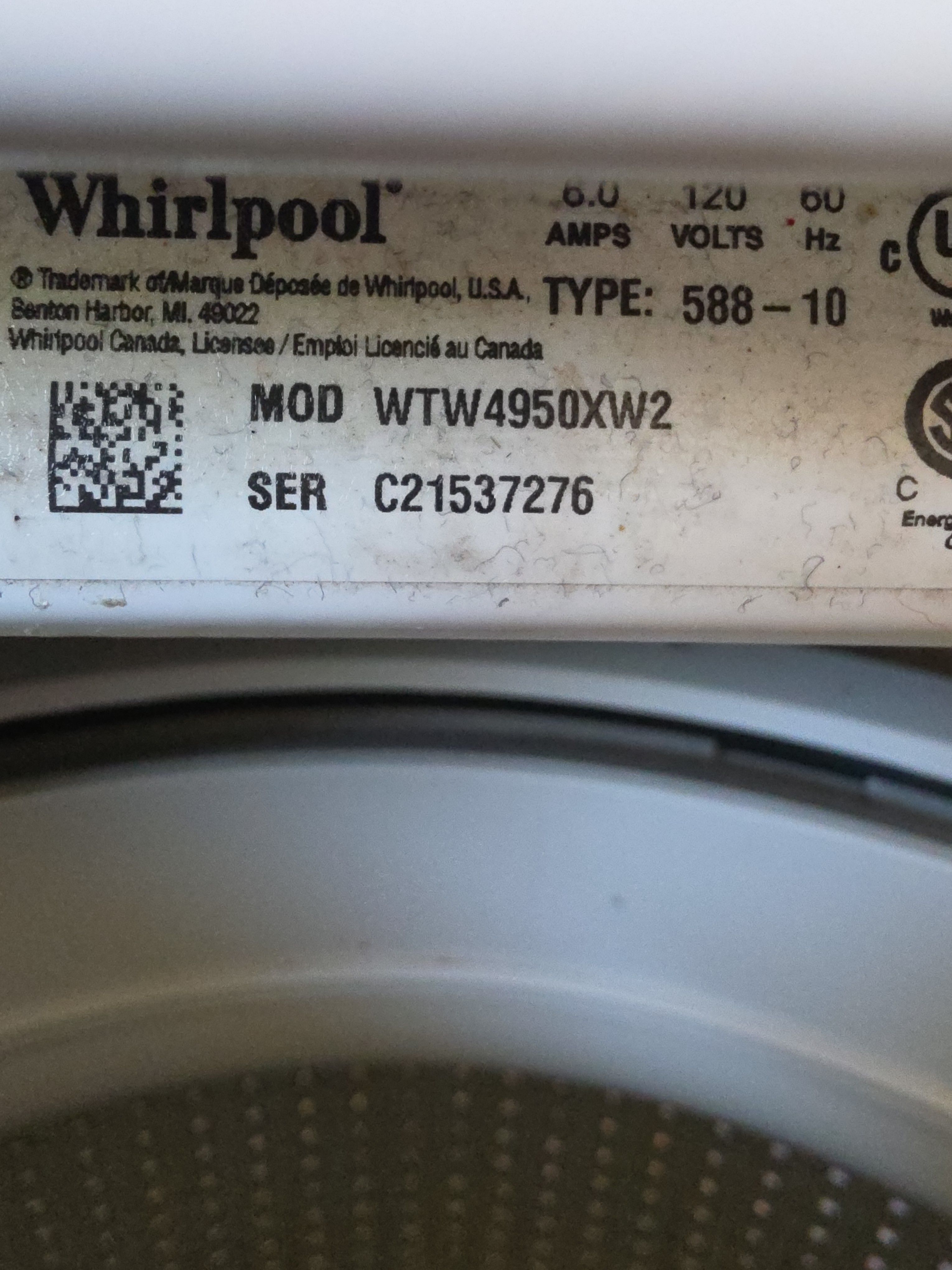 A Whirlpool Washer Stuck Full of Water After a Bulky Load in Eagle Rock (photo 2)