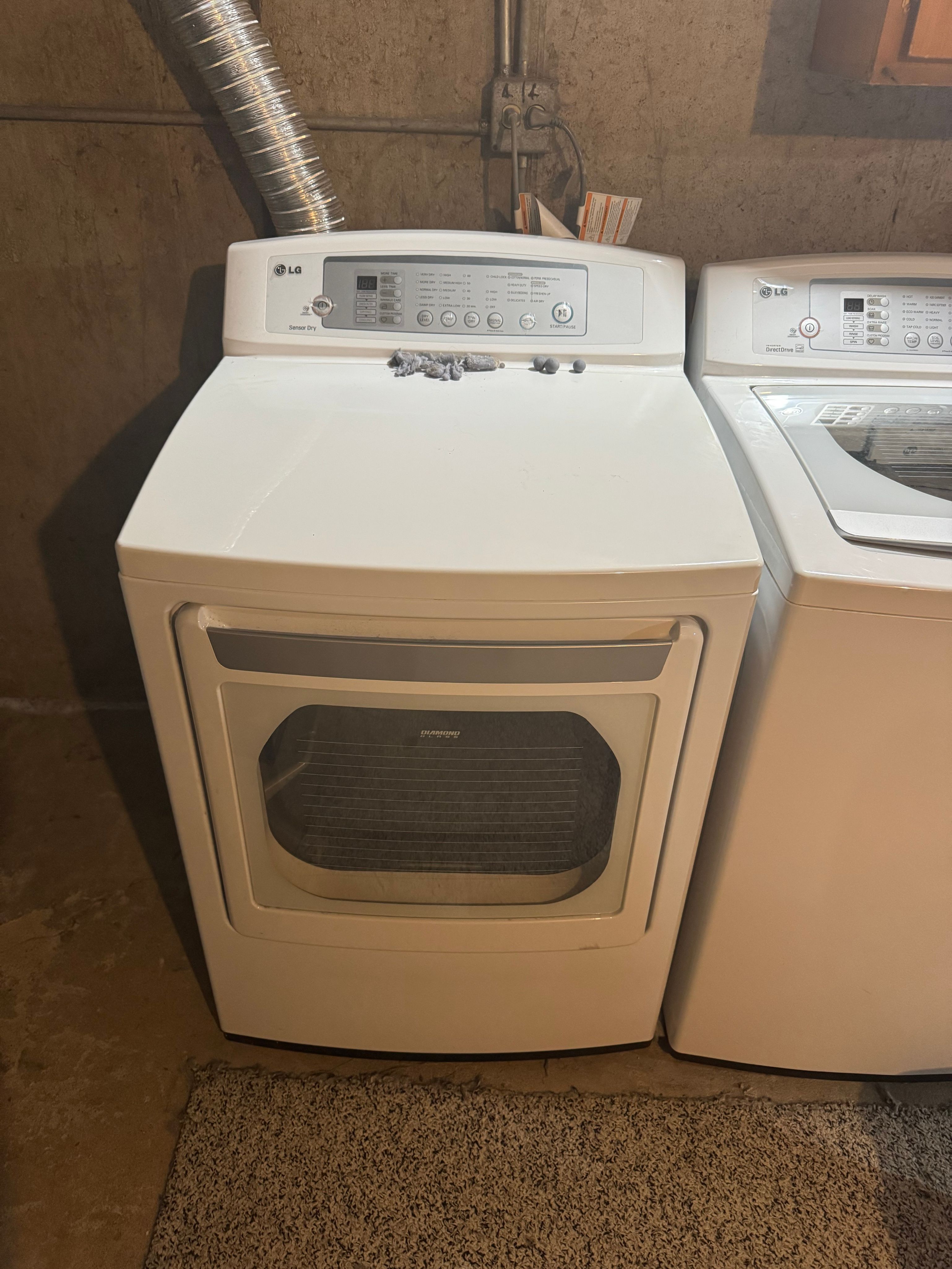 An LG Dryer With a Loose Tumble Baffle in Wheeling (photo 1)