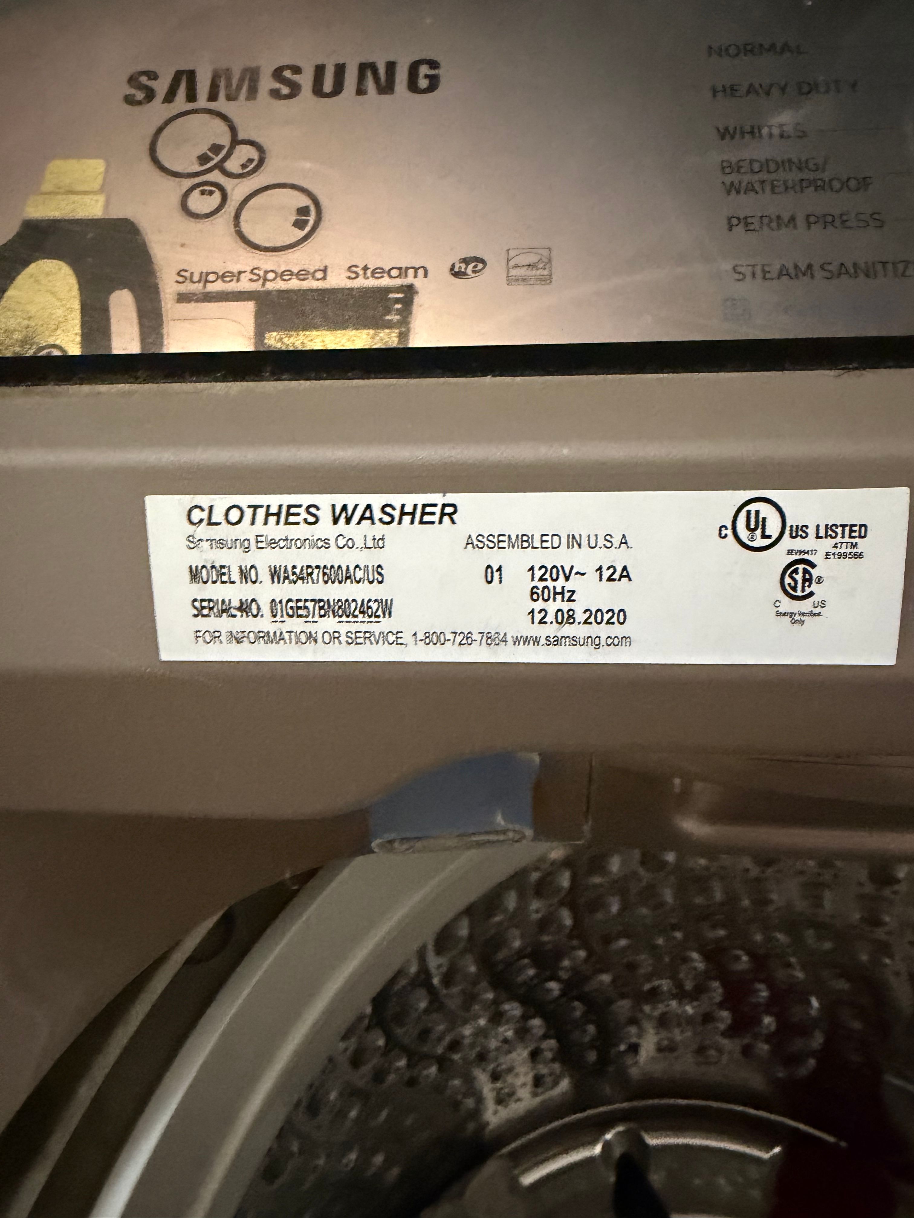 A Washer With an Unbalance Error Fixed With New Shocks in Bartlett (photo 1)
