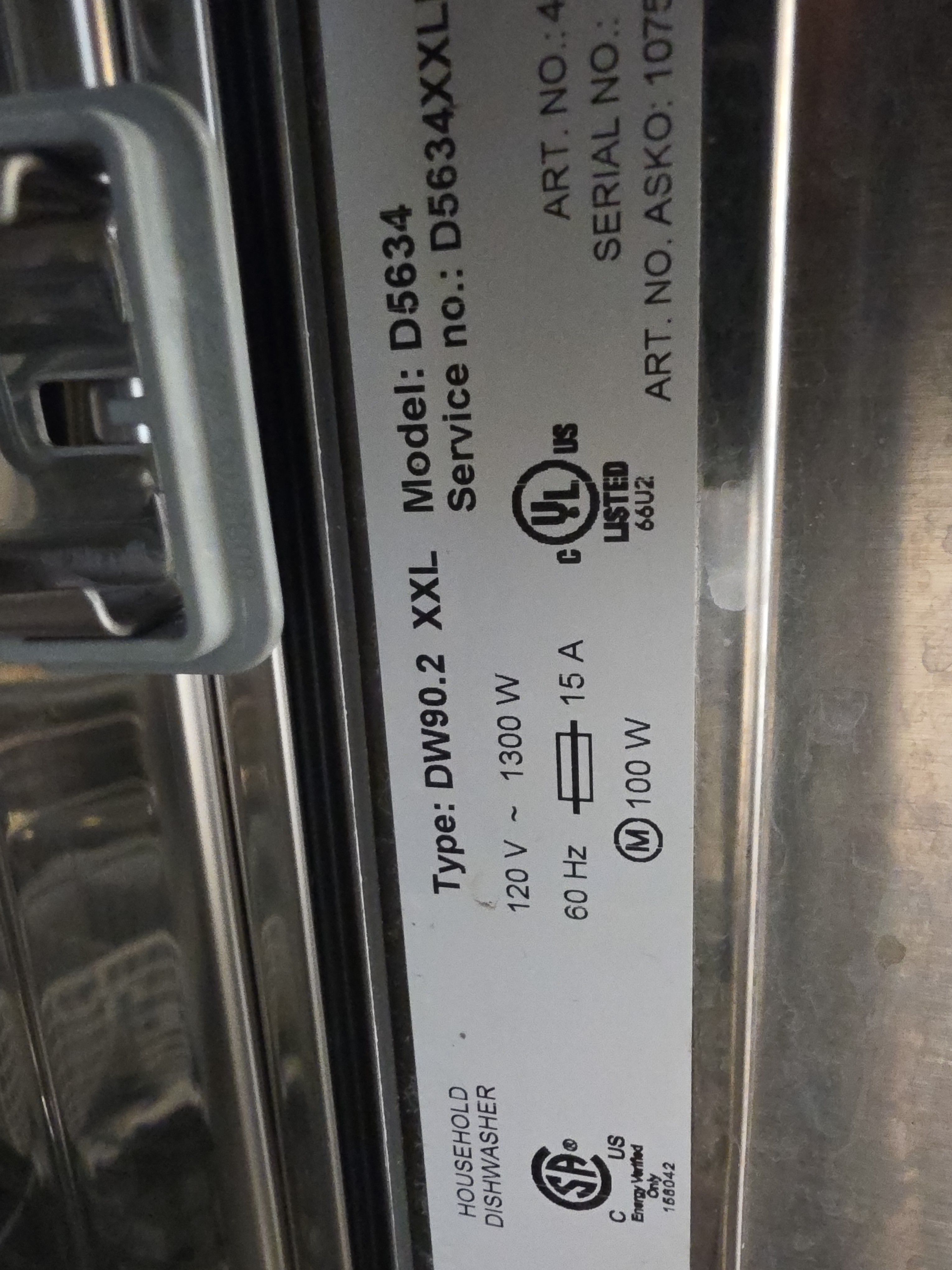 An ASKO Dishwasher That Was Not Working Properly in Sherman Oaks (photo 2)