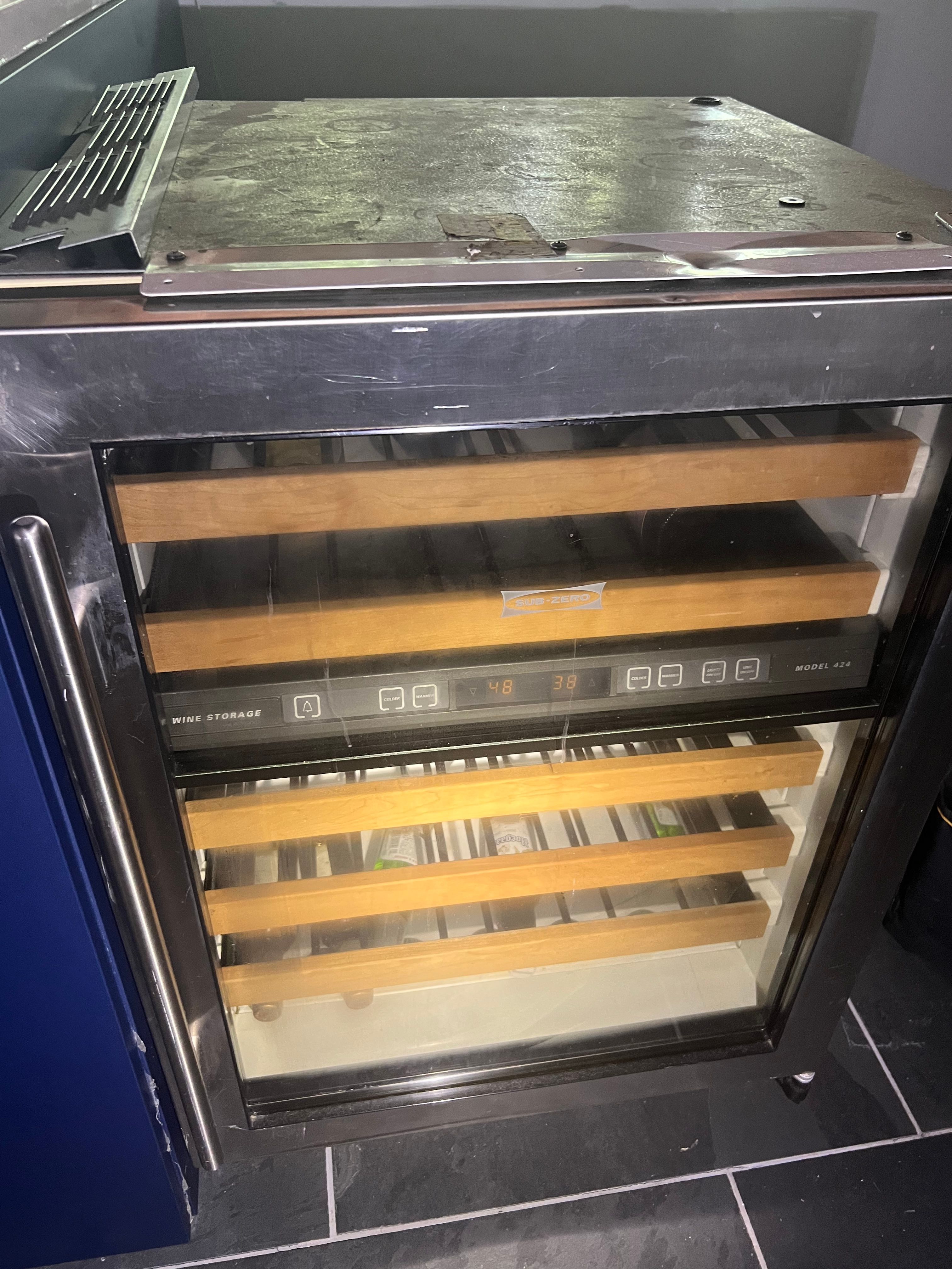 A Sub-Zero Wine Cooler Not Cooling With a Service Light in Park Forest (photo 1)
