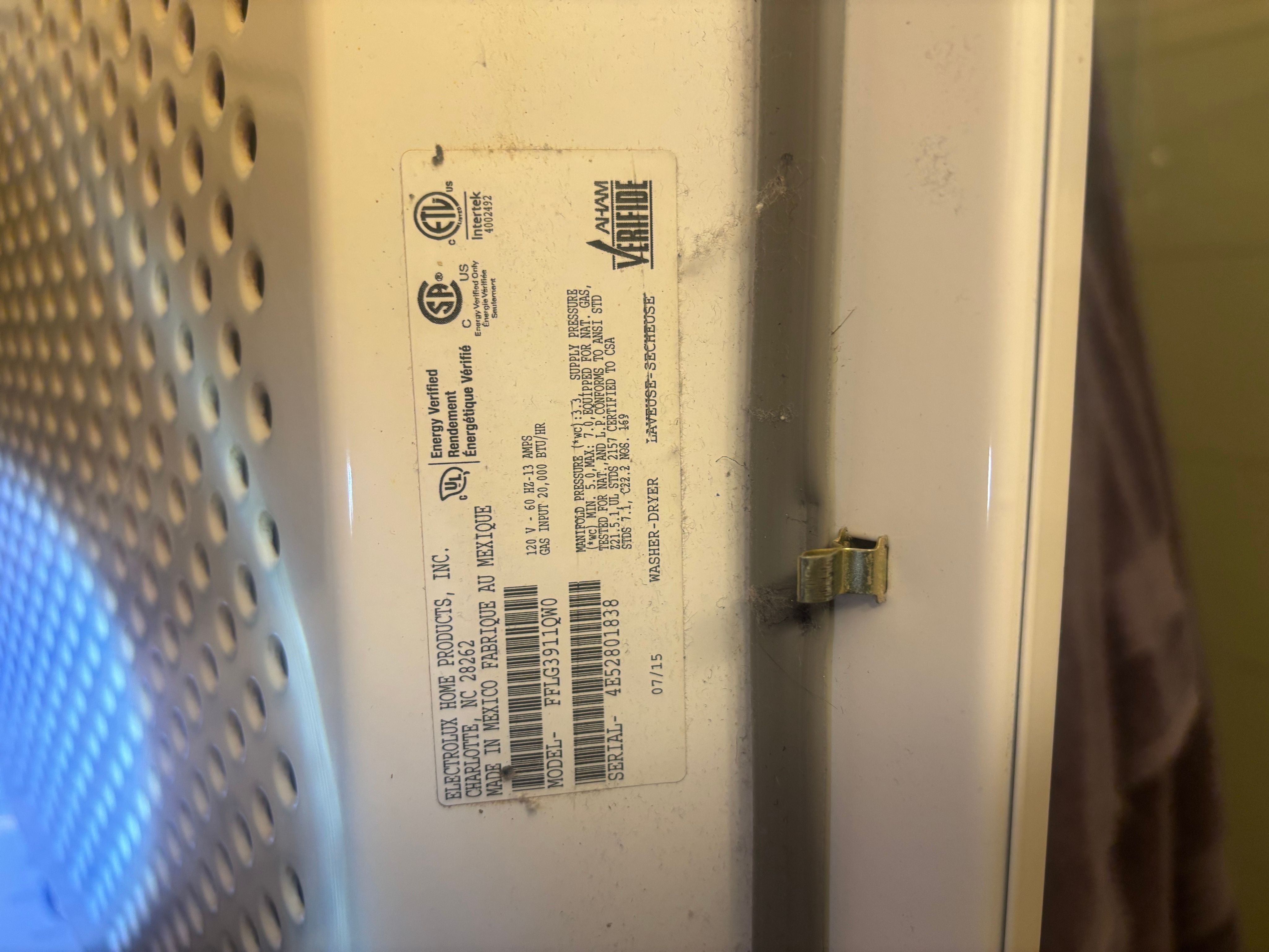 A Frigidaire Stackable Dryer With a Recurring Belt Problem in Lakeview, Chicago (photo 1)