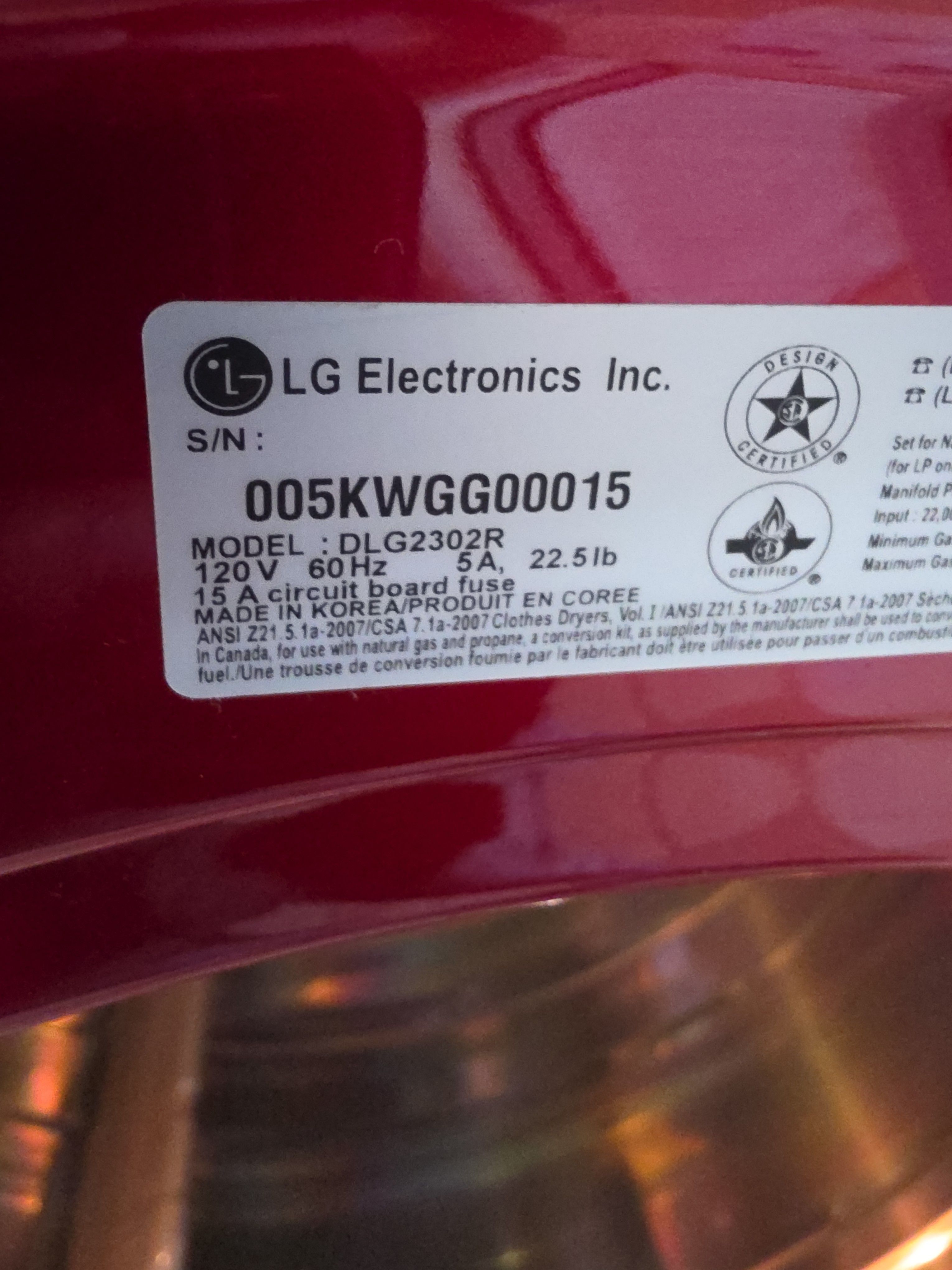 An LG Dryer Flashing Check Filter That Would Not Run Right in La Cañada Flintridge (photo 2)
