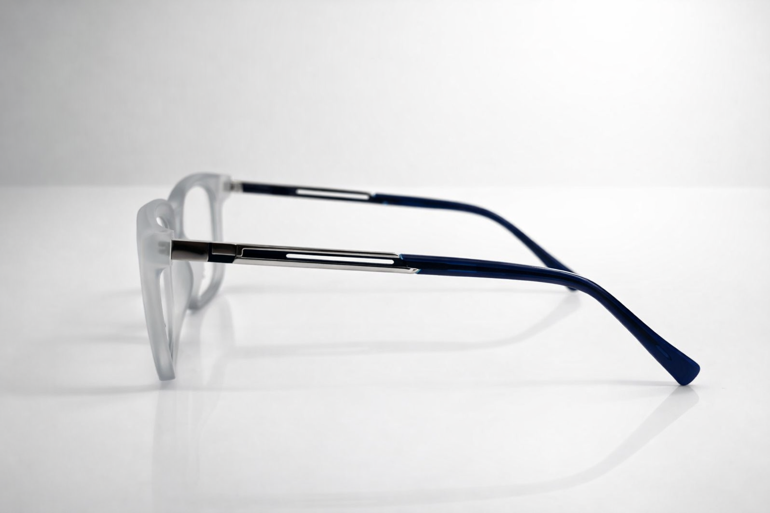 Dita Rectangular Glasses - Dual Color White Black