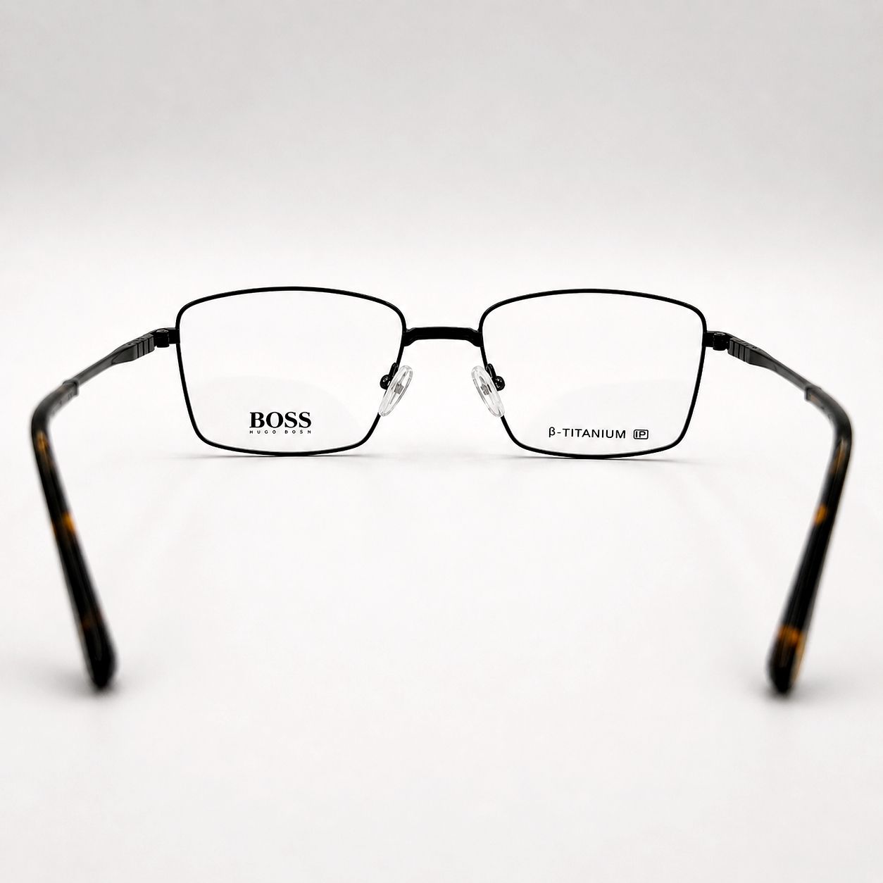 Hugo Boss Rectangular Sunglasses - Metal Frame Black