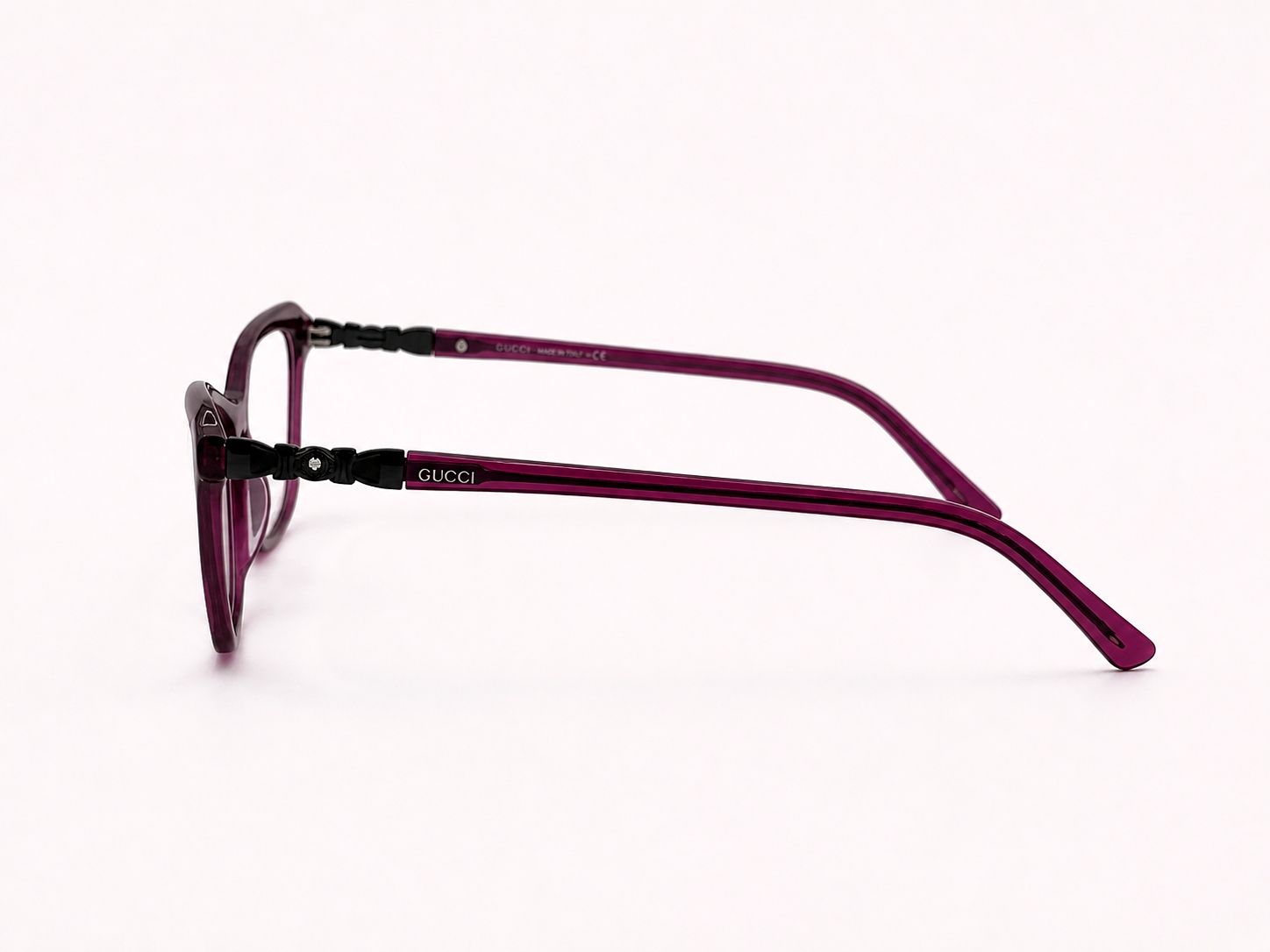 Gucci Rectangular Eyeglasses – Deep Purple Frame