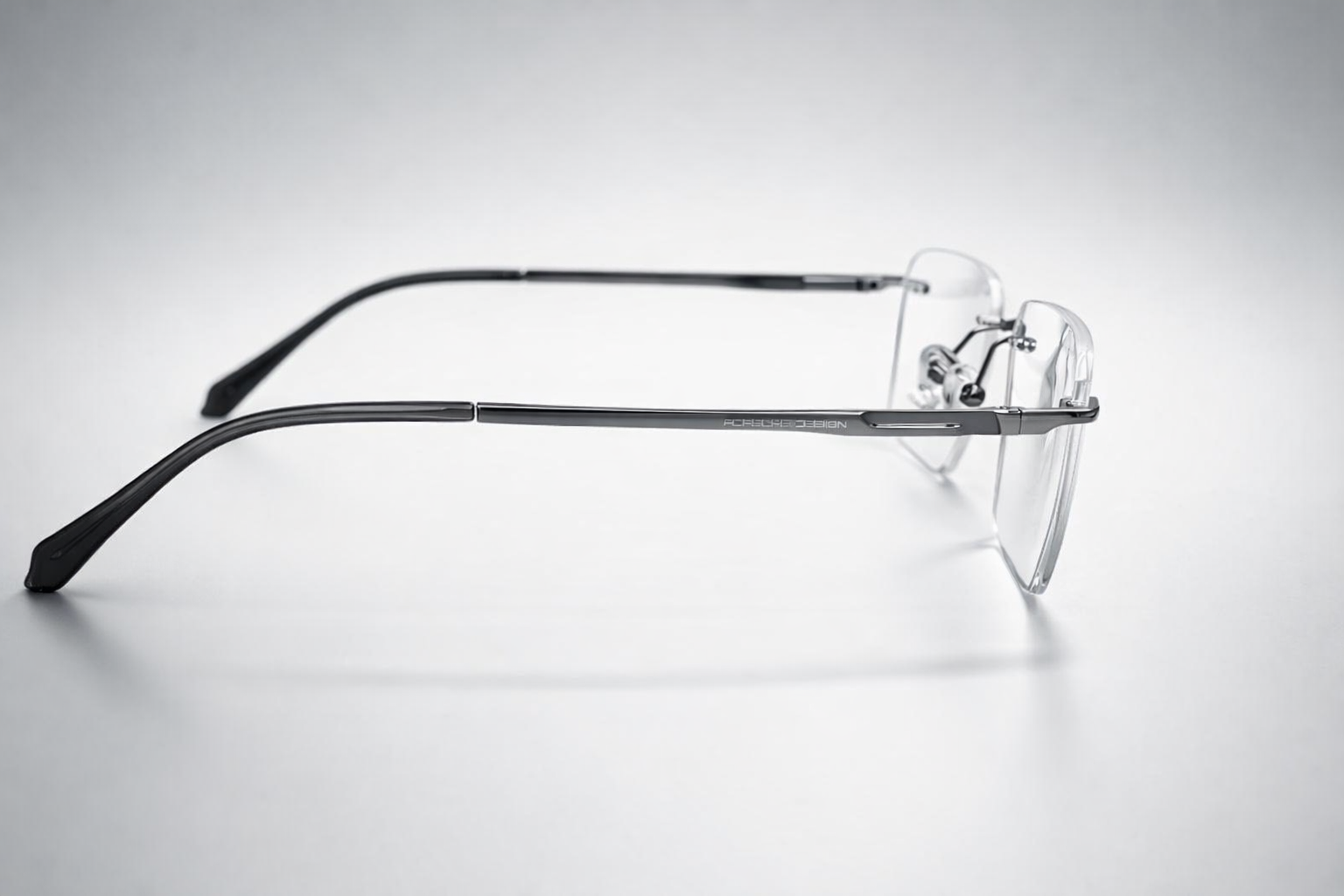 Porsche Design Rectangular Glasses - Metal Frame White