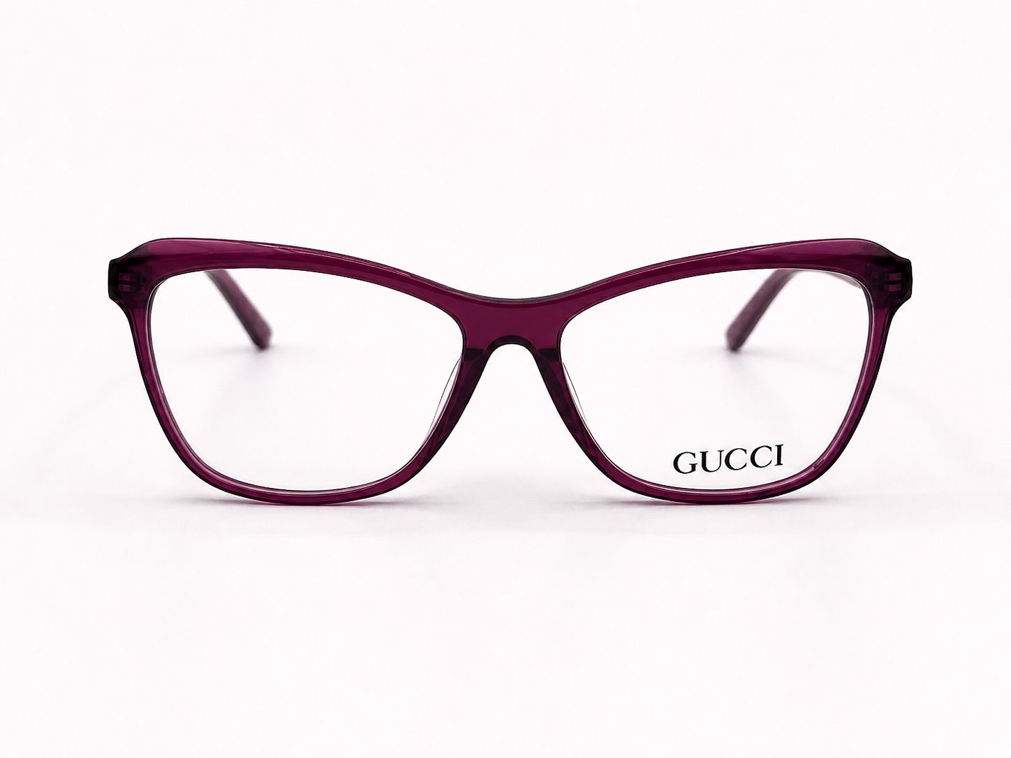 Gucci Rectangular Eyeglasses – Deep Purple Frame