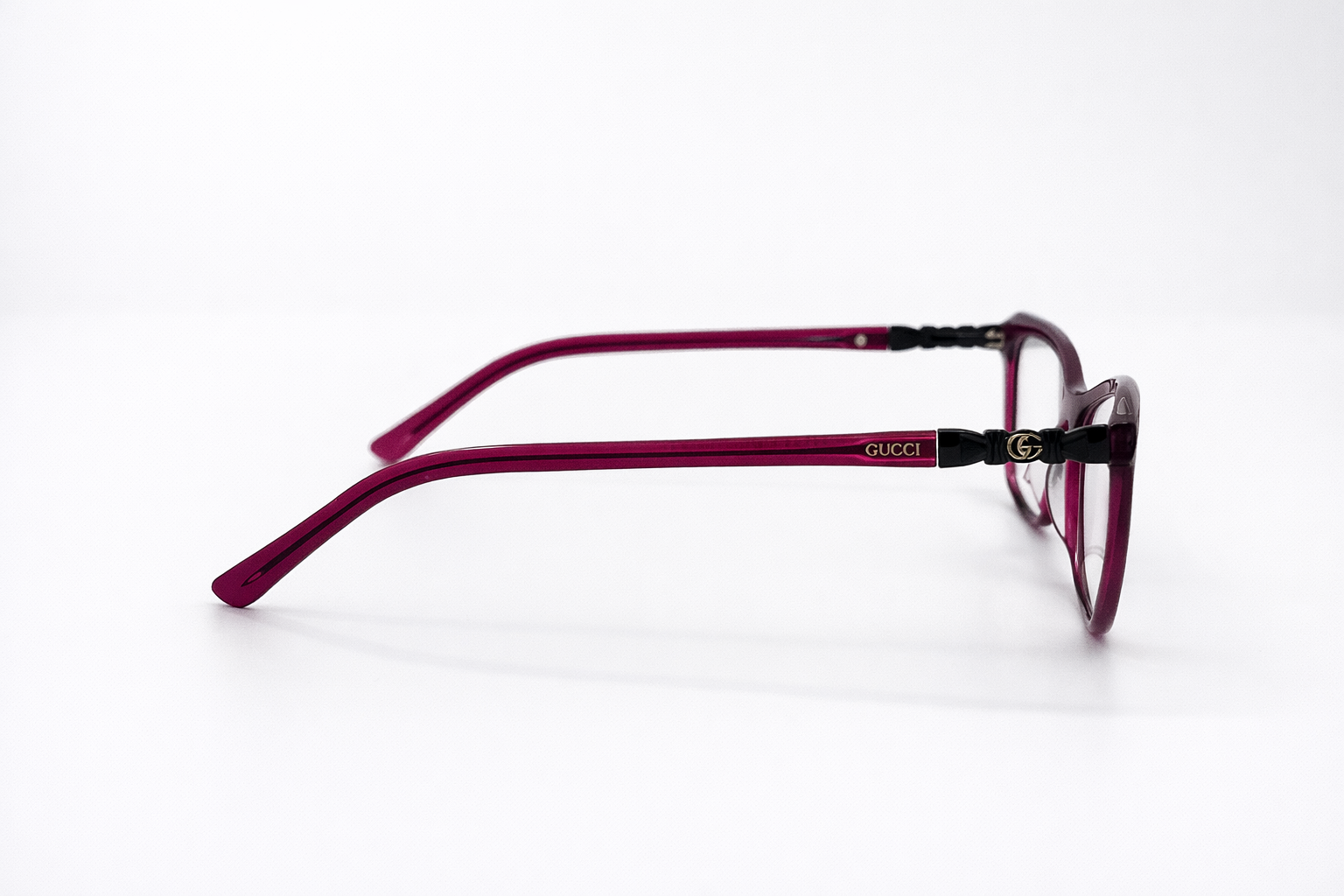 Gucci Rectangular Eyeglasses – Deep Purple Frame
