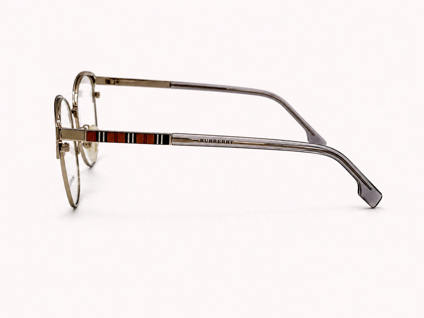 Burberry Round Glasses - Metal Frame Silver